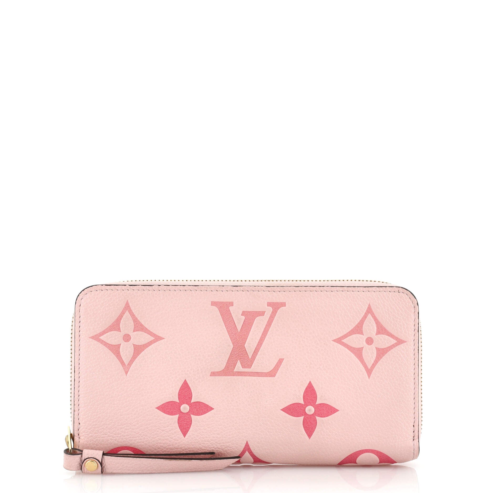 Louis Vuitton Pink Monogram Empreinte Leather Zippy Wallet Louis