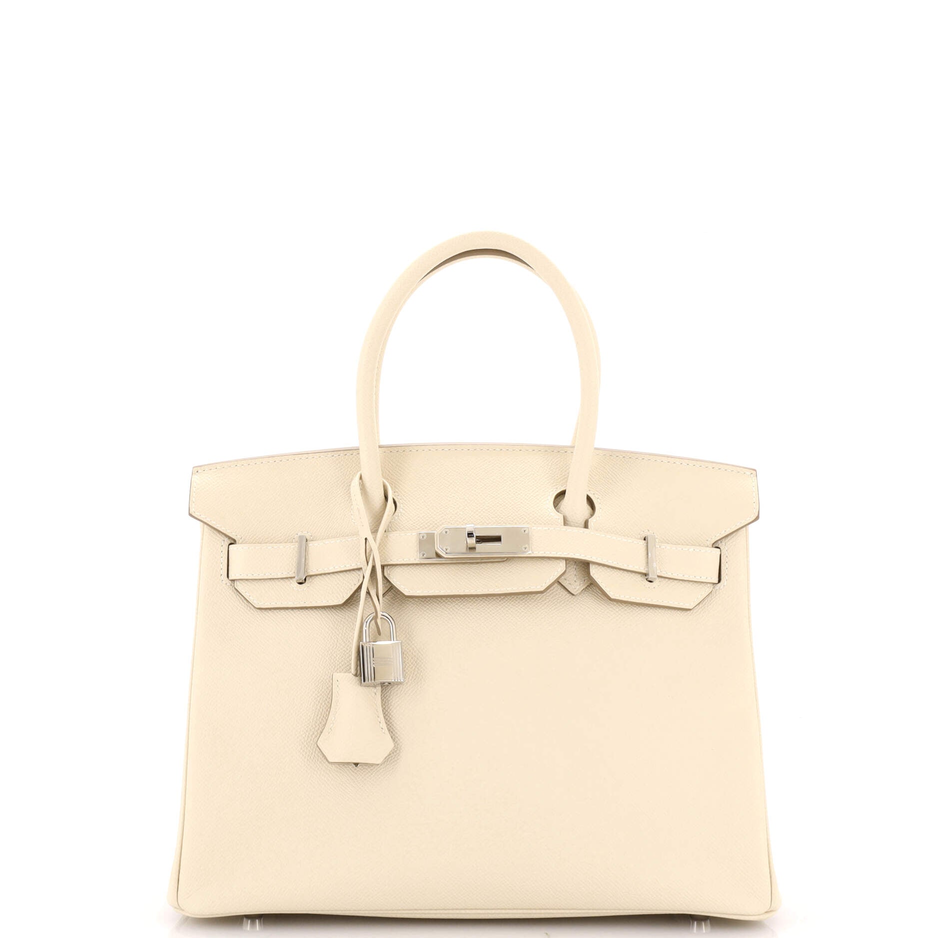 Hermes Kelly Handbag Light Epsom with Palladium Hardware 28 Neutral