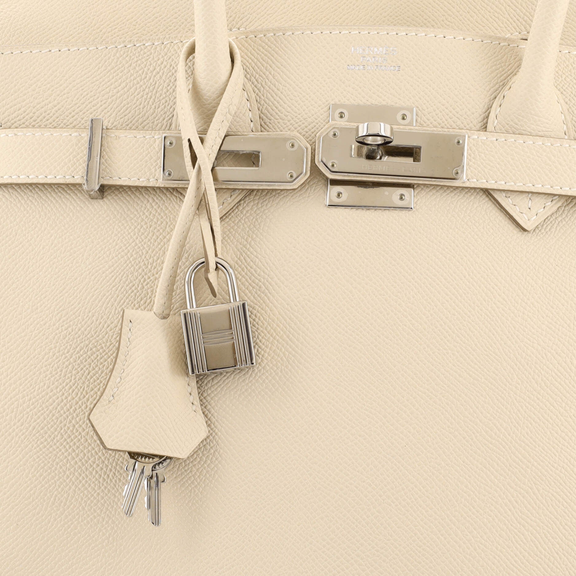 Hermes pre-owned neutral 2008 Birkin 35 Bag in Epsom leather