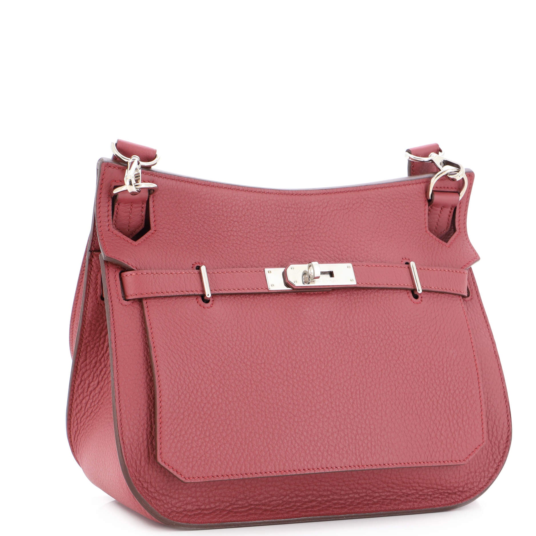 Hermes Red Epsom Leather Evelyne PM II Gold Hardware Women's Bag