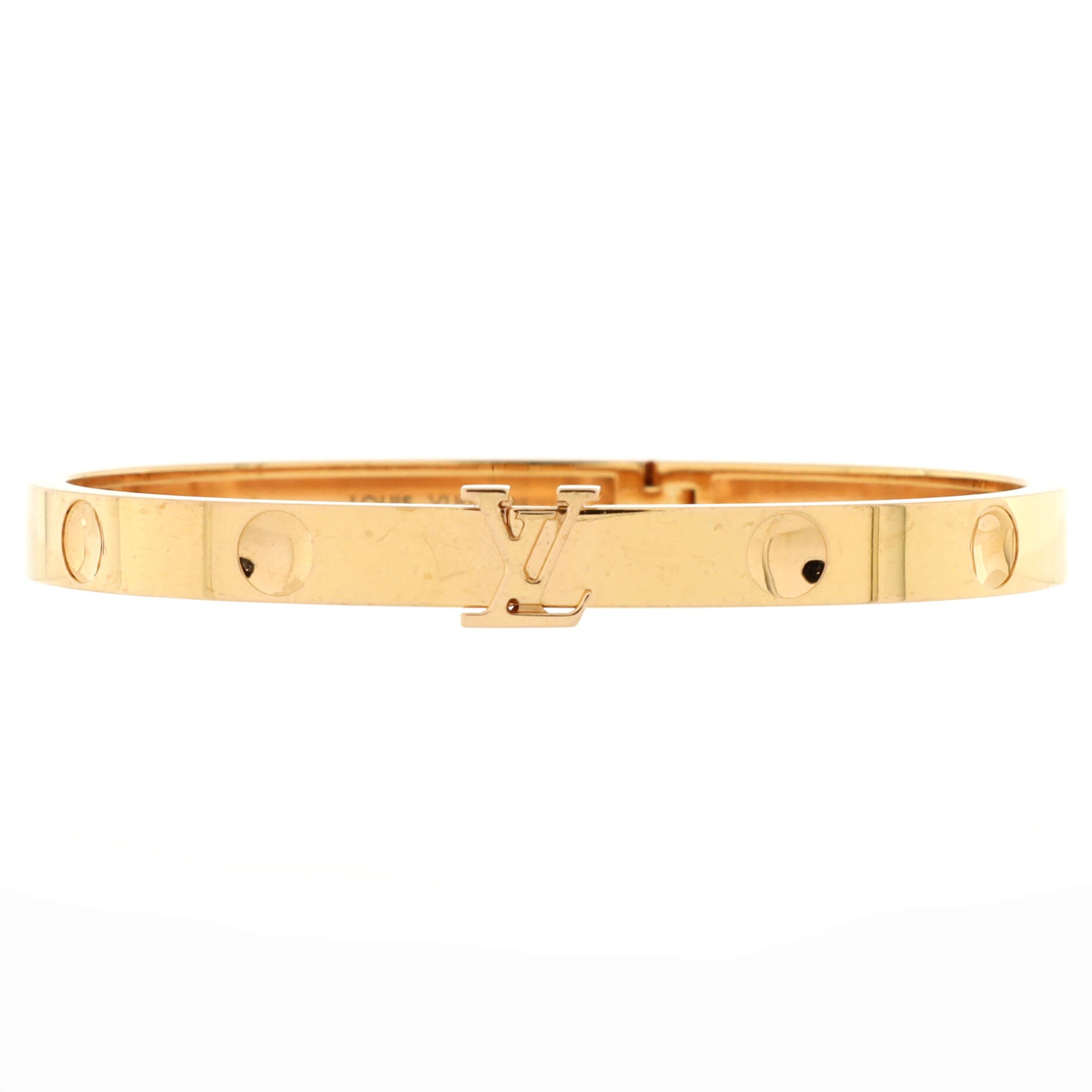 Louis Vuitton LV Space Adjustable Bracelet - Black, Stainless Steel Bangle,  Bracelets - LOU740542