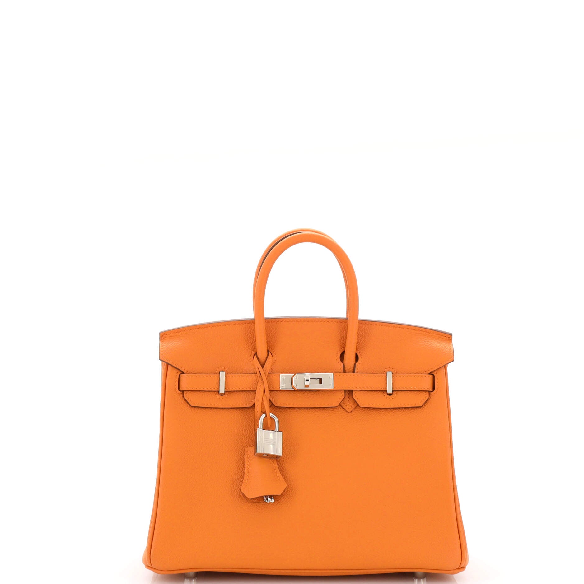 Hermes Birkin 30 Orange Togo Leather, Palladium Hardware, Preowned