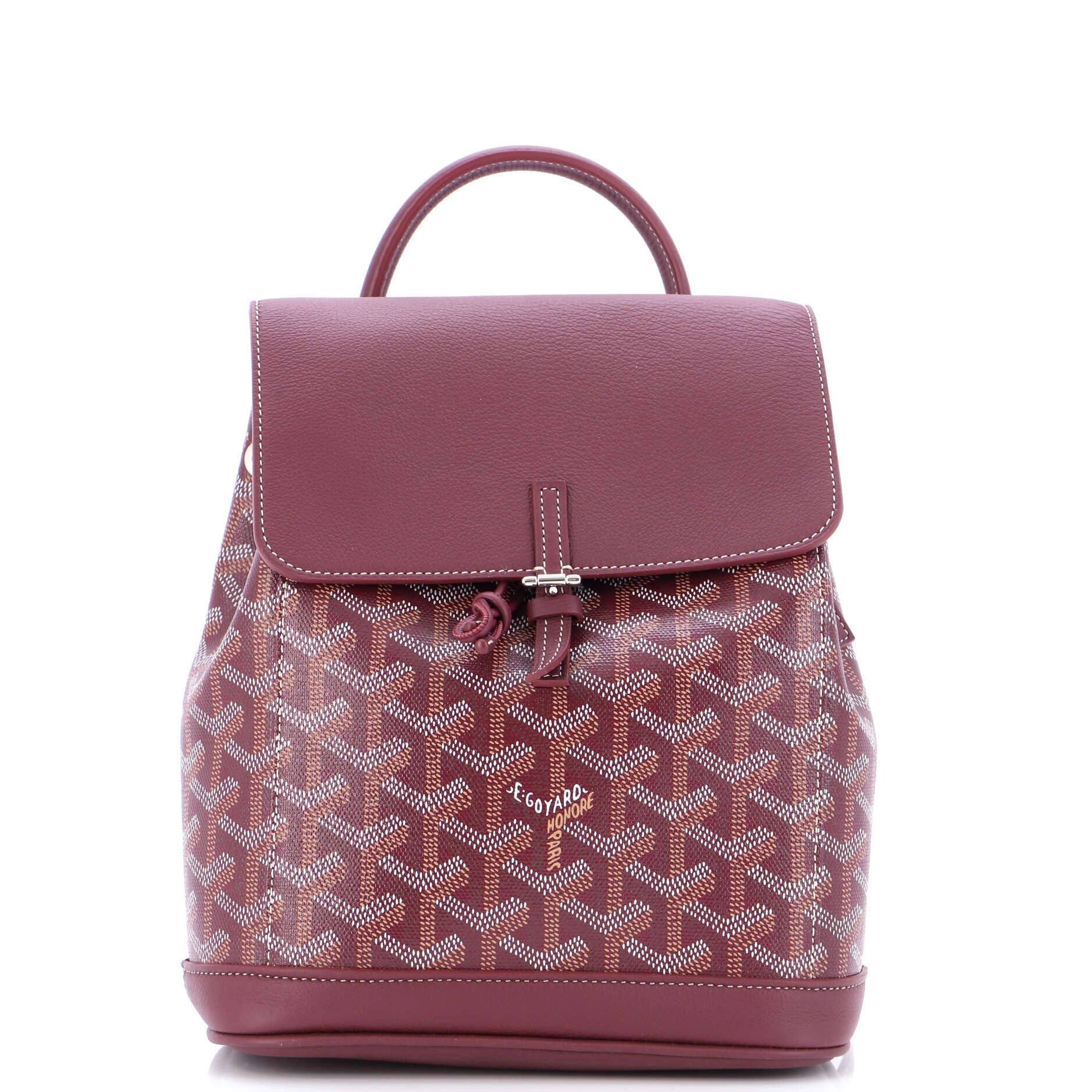 Buy Goyard Alpin Coated Canvas Mini Backpack Burgundy