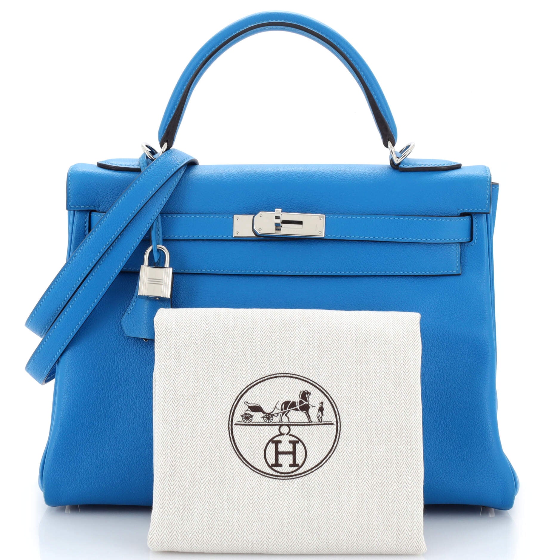 Hermes Birkin 25 Verso Blue Encre & Orange Togo Palladium Hardware