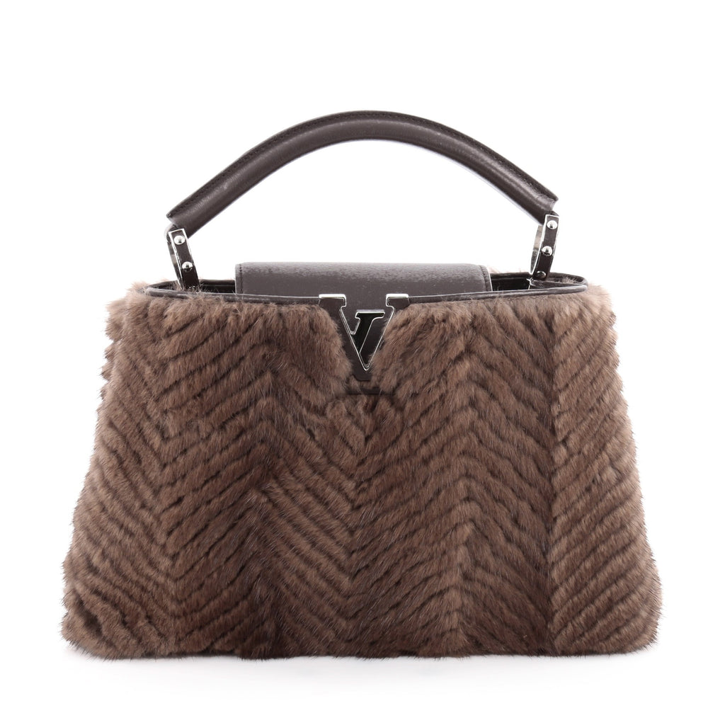 Buy Louis Vuitton Capucines Handbag Fur BB Brown 2094901 – Rebag