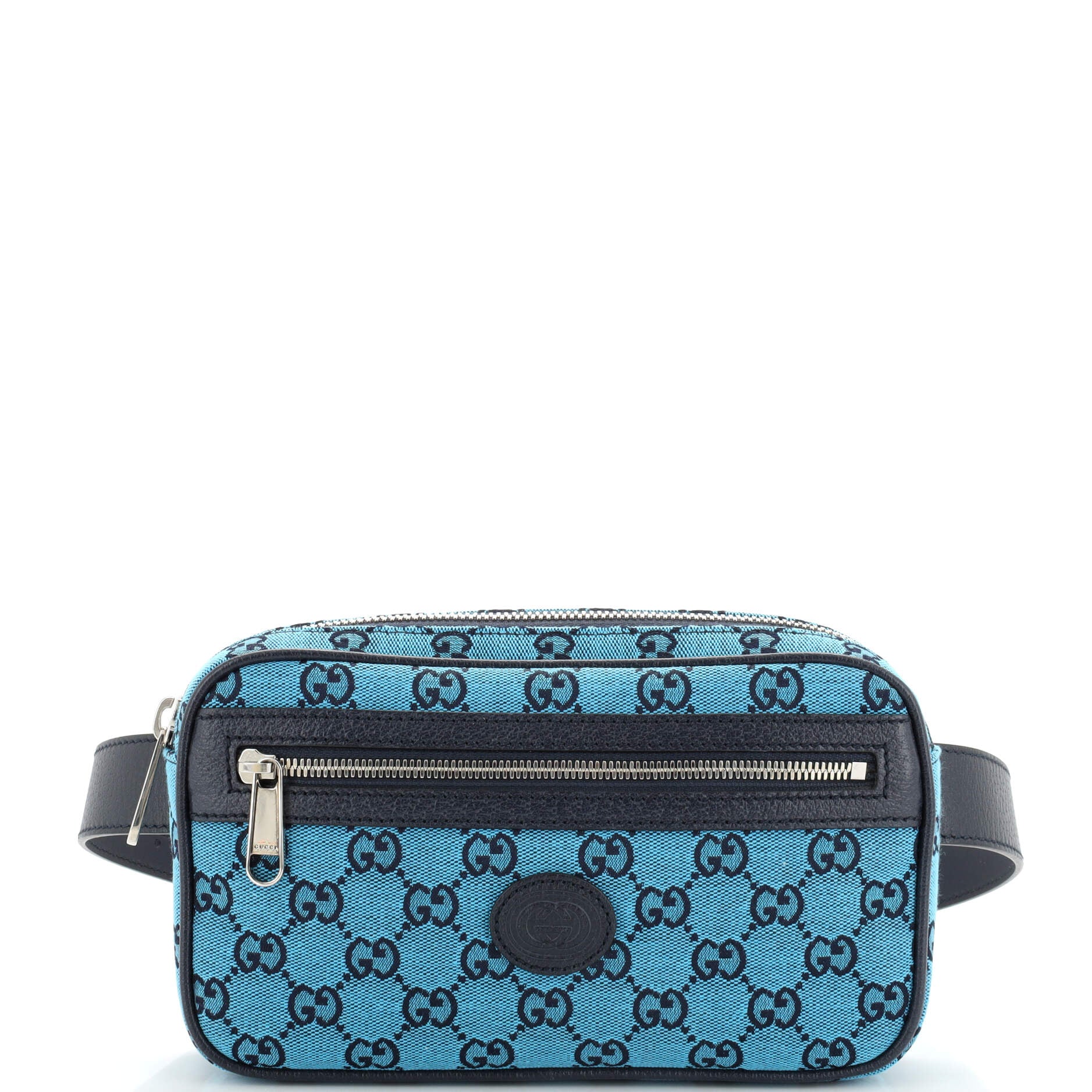 GG Canvas Belt in Blue - Gucci