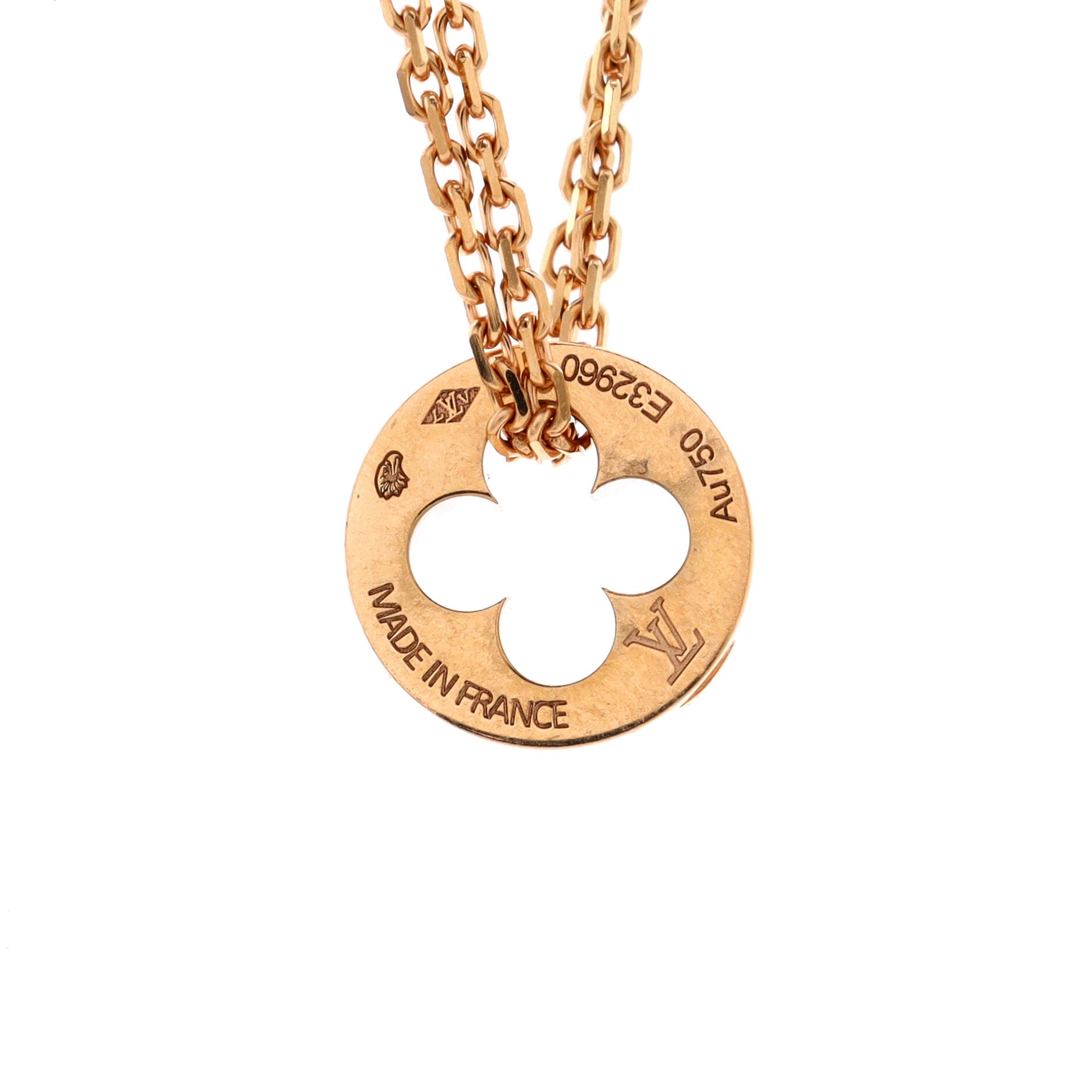 Louis Vuitton, Jewelry, Louis Vuitton Color Blossom Bb Sun Pendant  Necklace 8k Rose Gold With Malachite