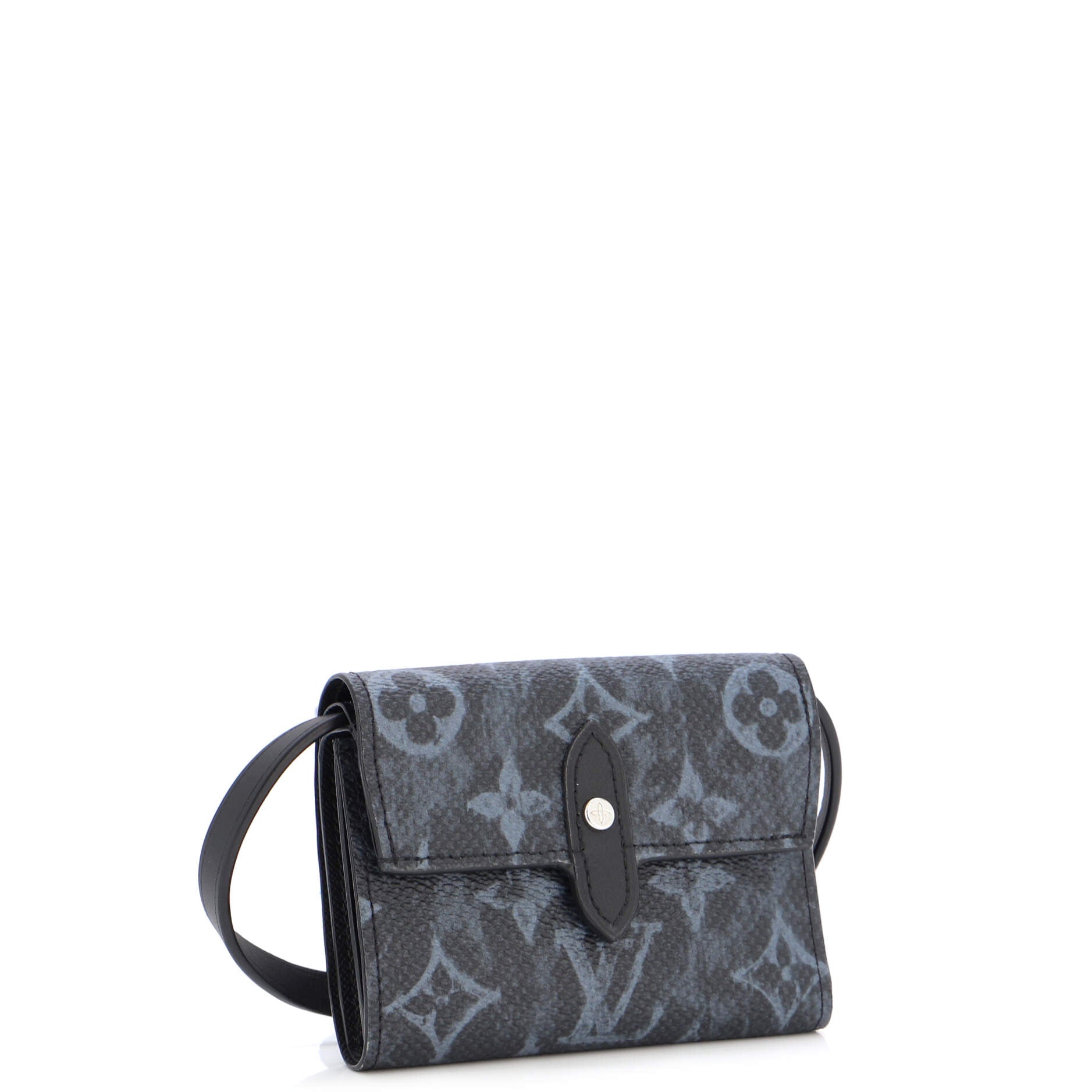 Louis Vuitton Monogram Pastel Noir Canvas Cross Card Holder