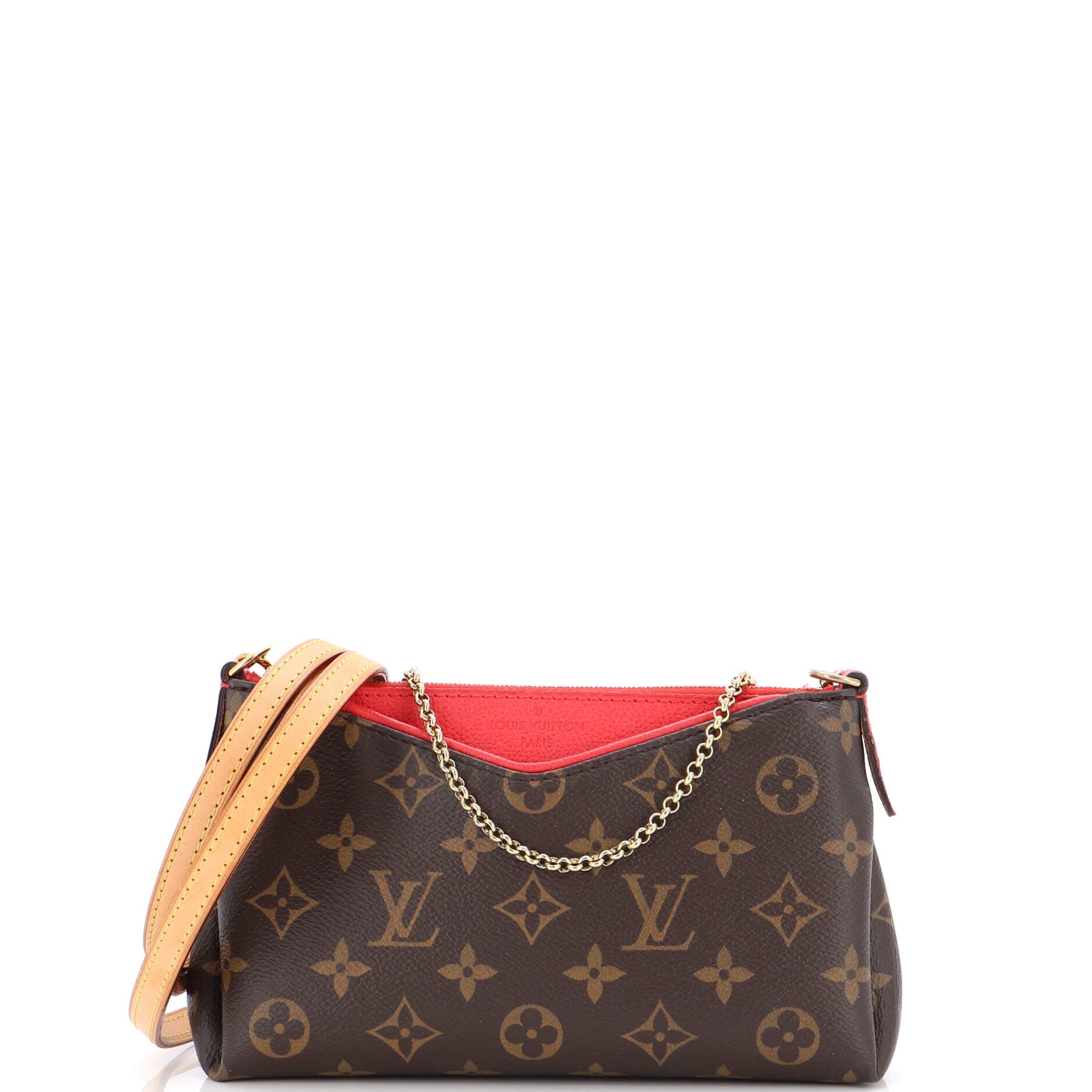 LOUIS VUITTON Monogram Pallas Clutch Cherry