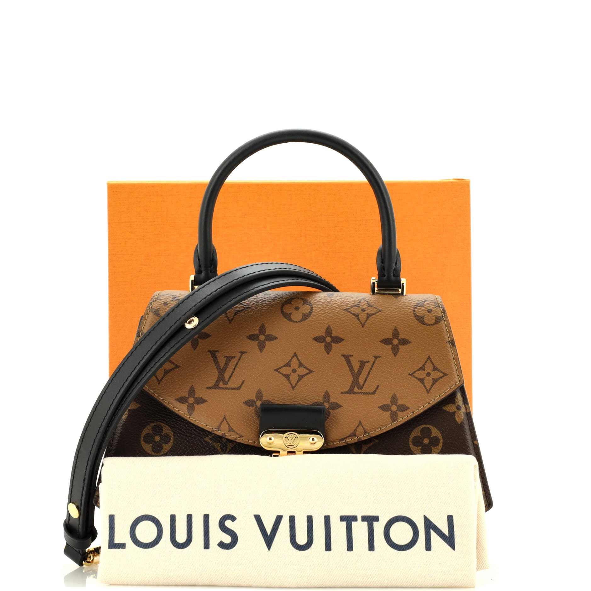 LOUIS VUITTON Tilsitt Reverse Monogram Shoulder Bag Brown