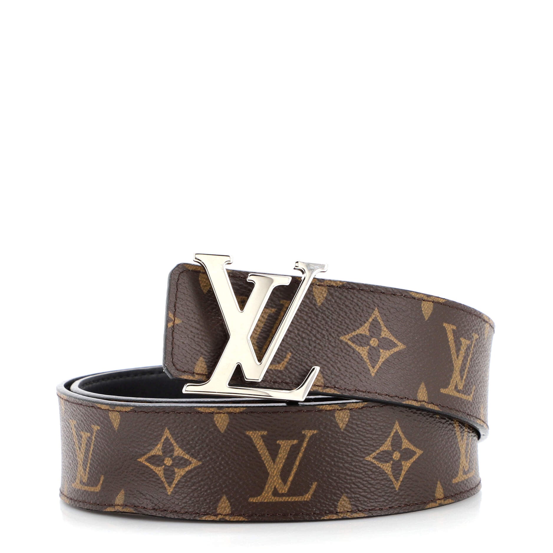 Louis Vuitton 2010s Pre-owned engraved-logo Buckle Belt - Brown