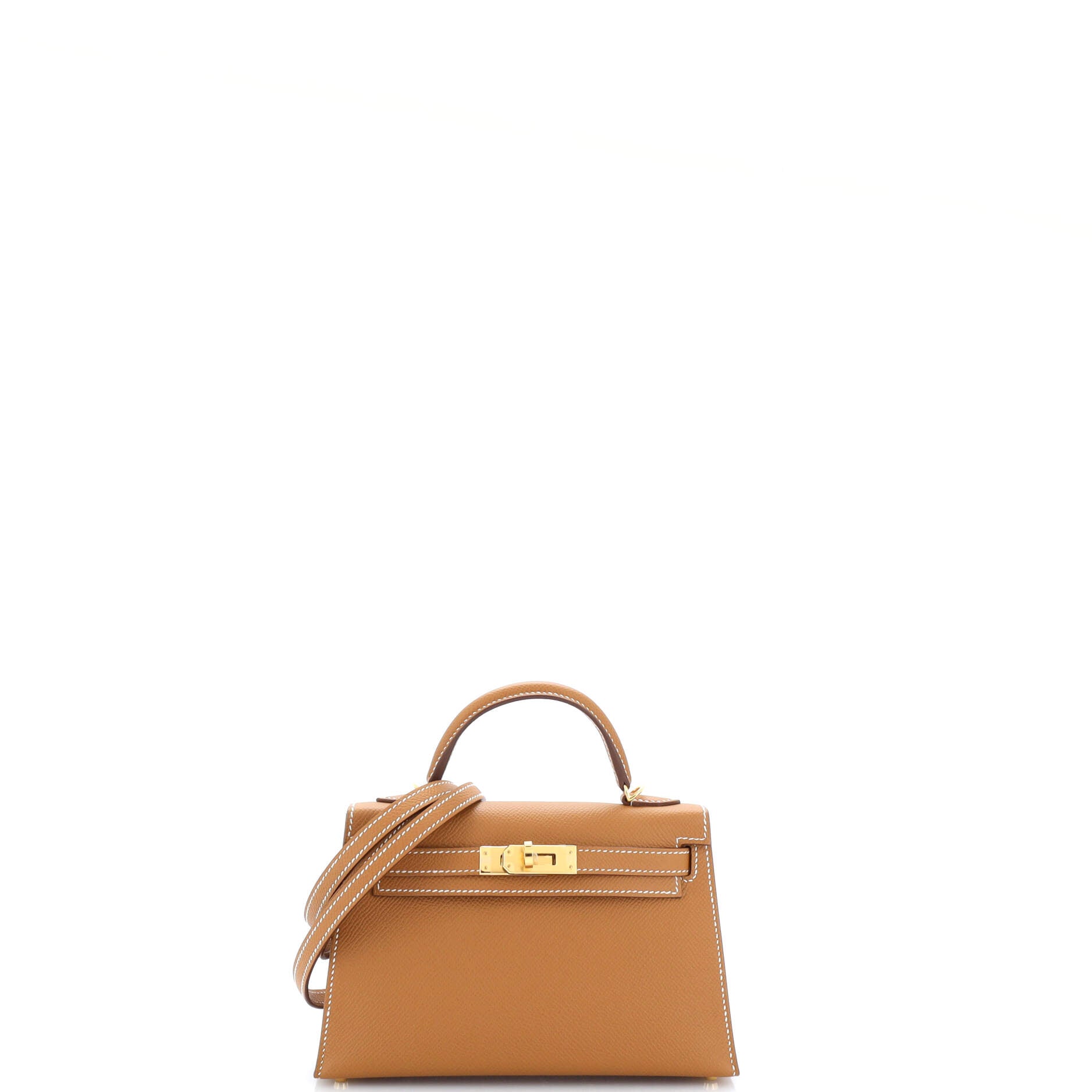 AN AMBRE EPSOM LEATHER MINI KELLY 20 II WITH GOLD HARDWARE