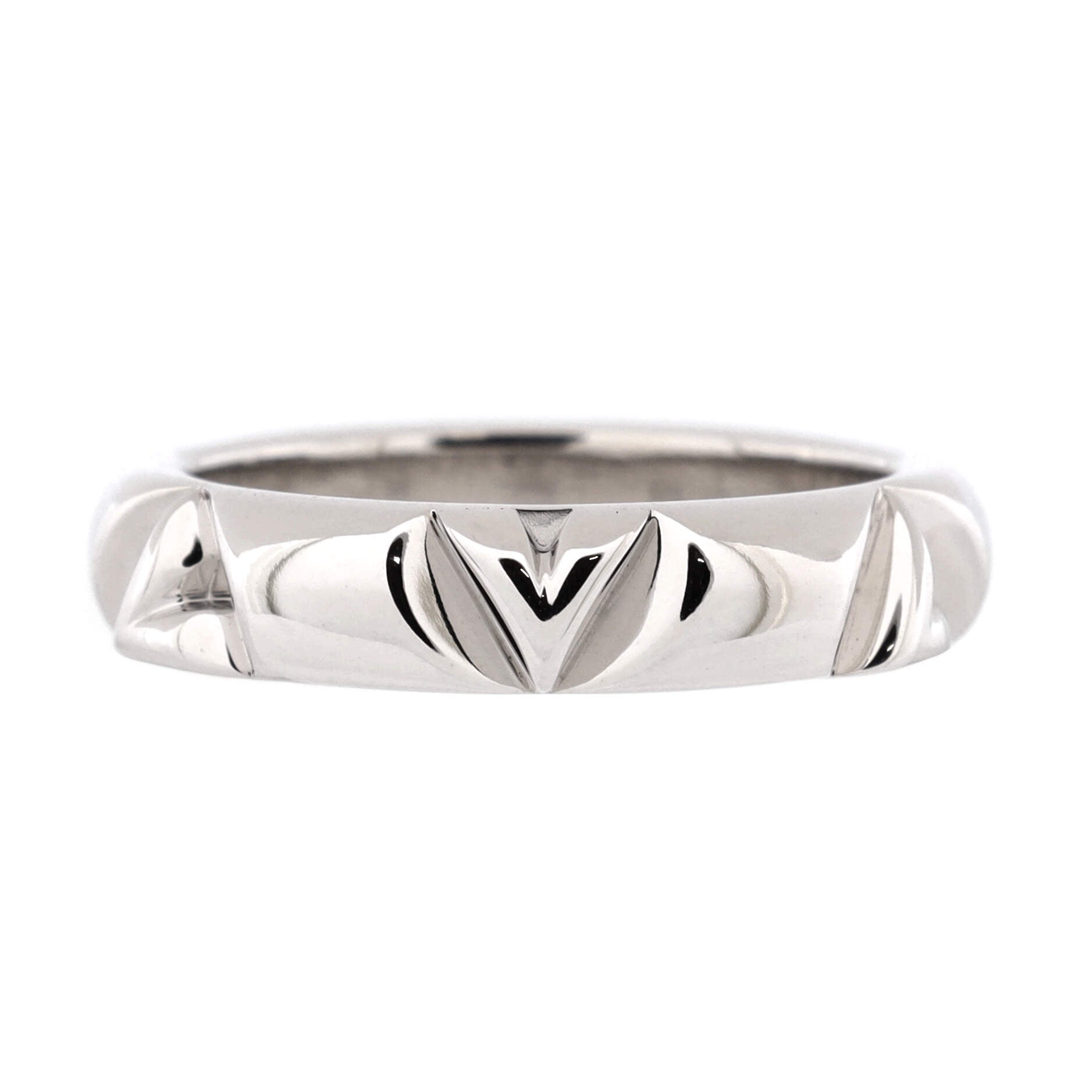 Louis Vuitton LV Volt Multi Ring, White Gold Grey. Size 47