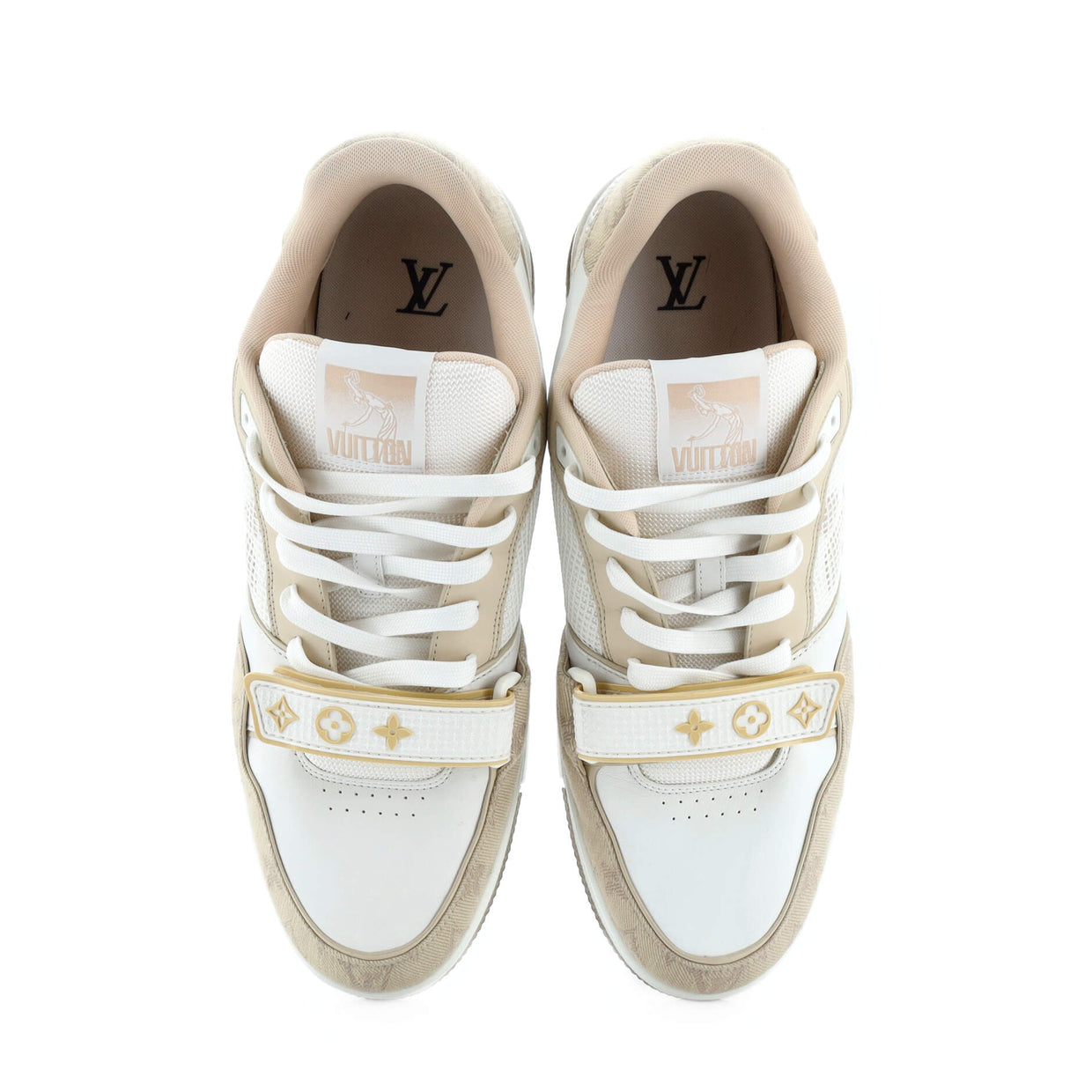 Louis Vuitton Men's LV Trainer Velcro Sneakers Monogram Denim and ...
