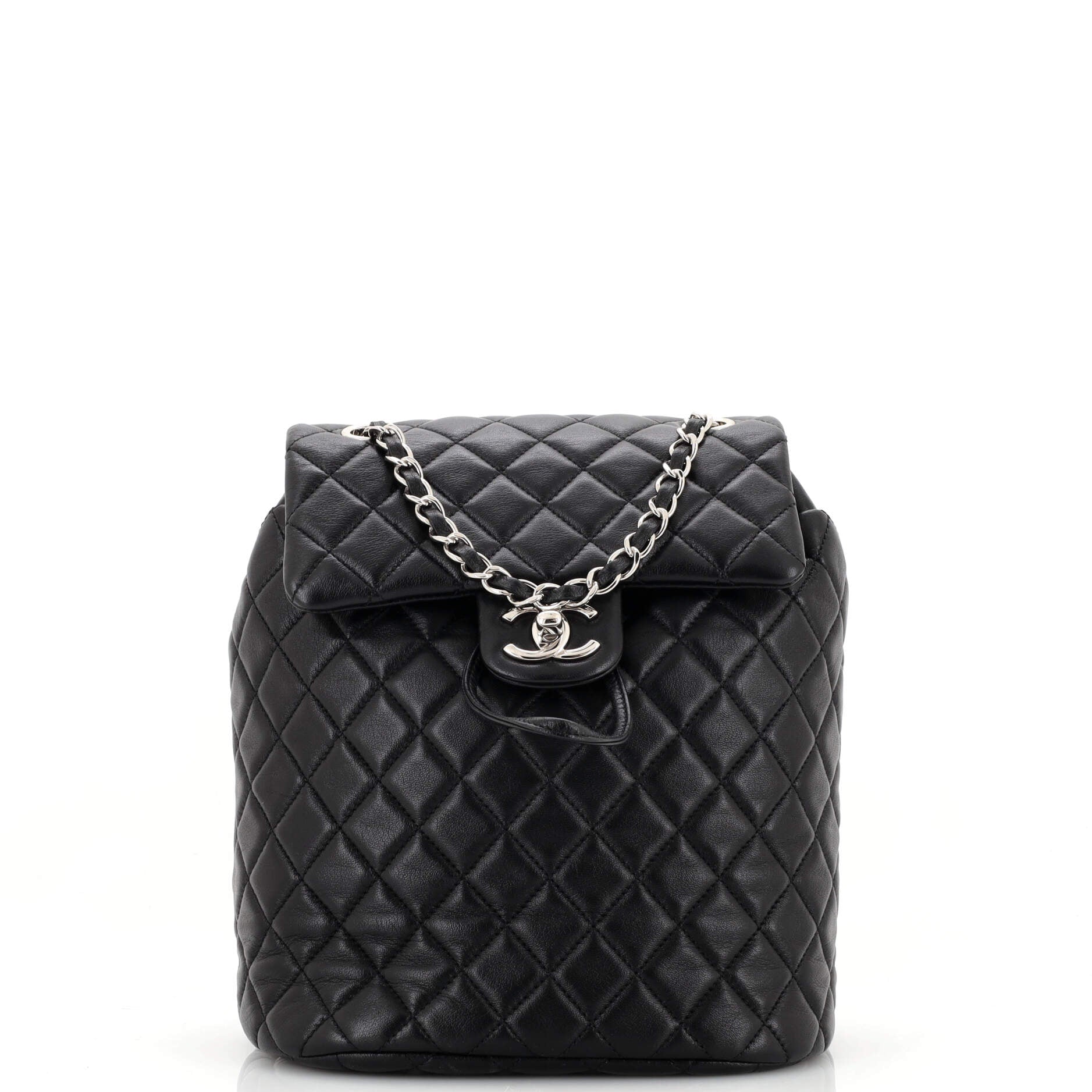 CHANEL CC Day Backpack Quilted Caviar Mini