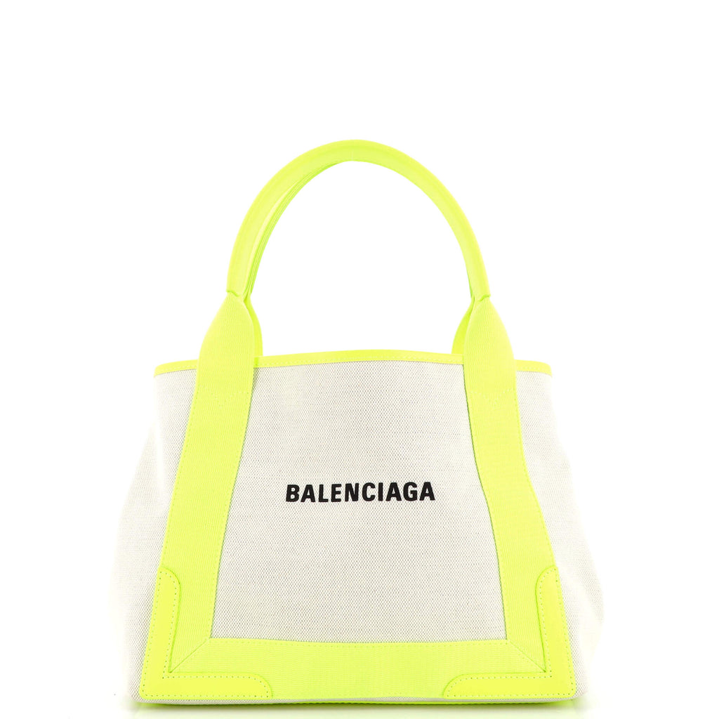 Balenciaga Navy XS Cabas in Beige  Designer Bags  Cosette