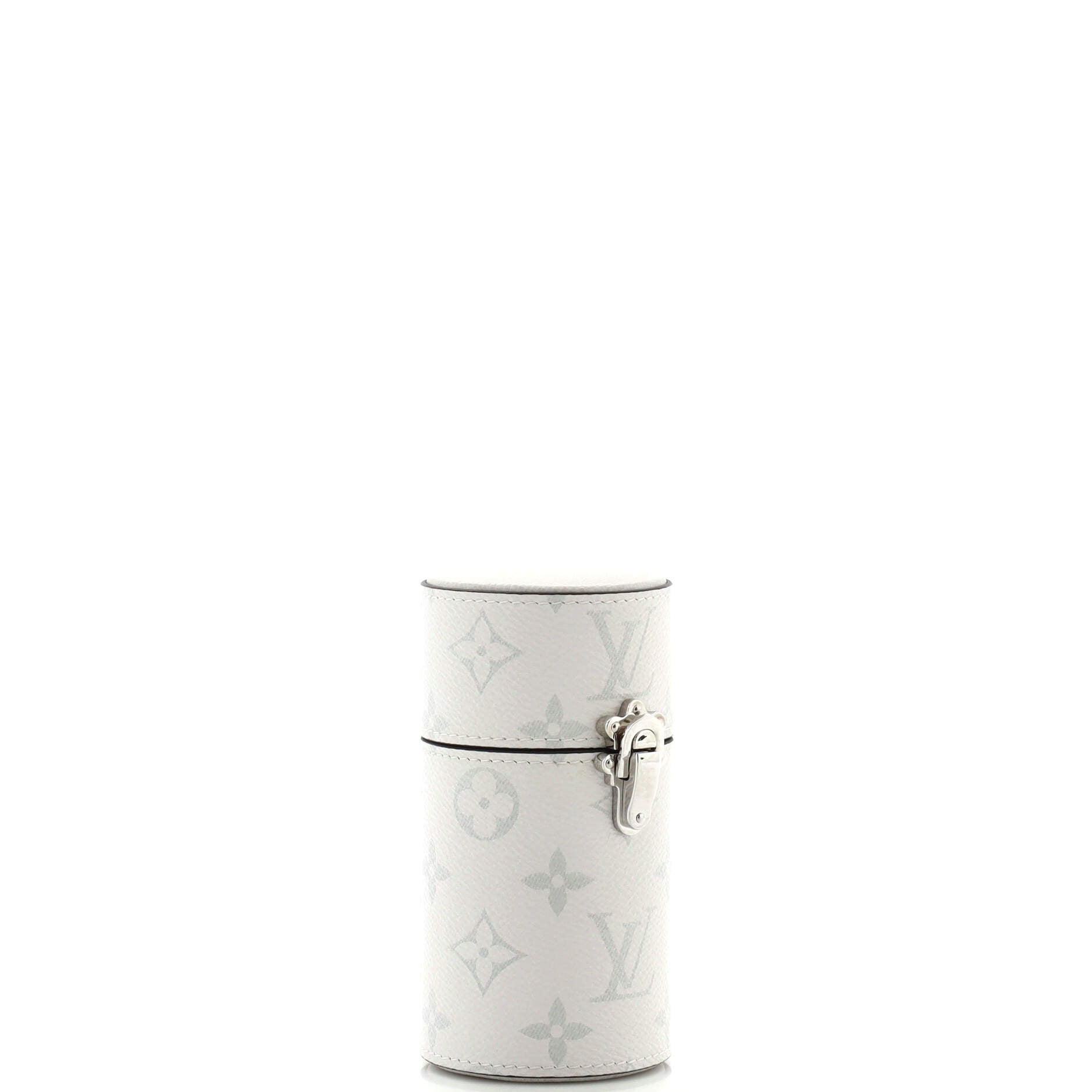 Louis Vuitton Monogram 100ml Perfume Travel Case Taigarama Taiga Leather  White