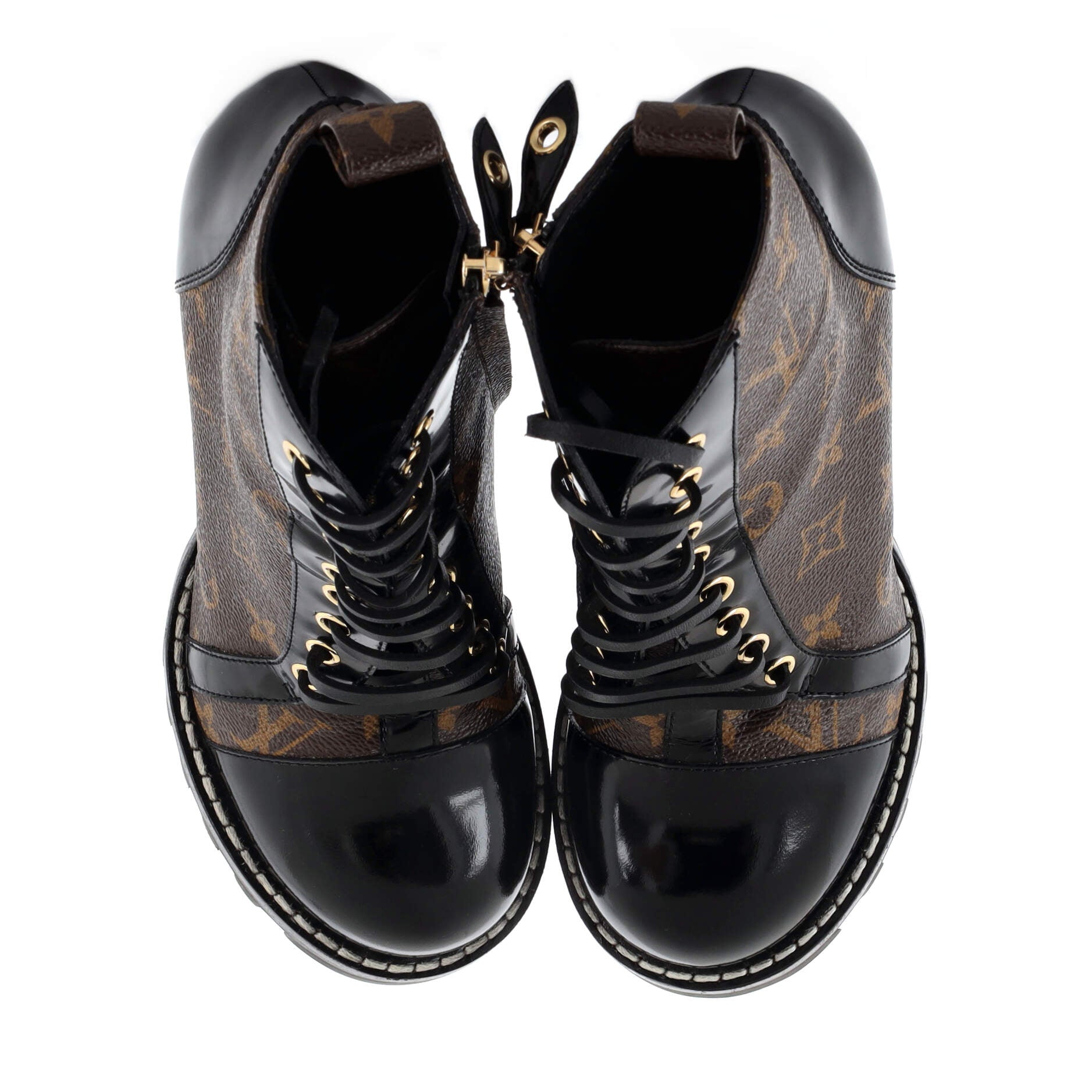 Louis Vuitton Black Leather Star Trail Ankle Boots Size 37 Louis Vuitton