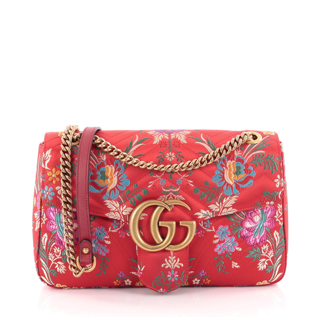 Buy Gucci Marmont Flap Bag Floral Jacquard Medium 2119501