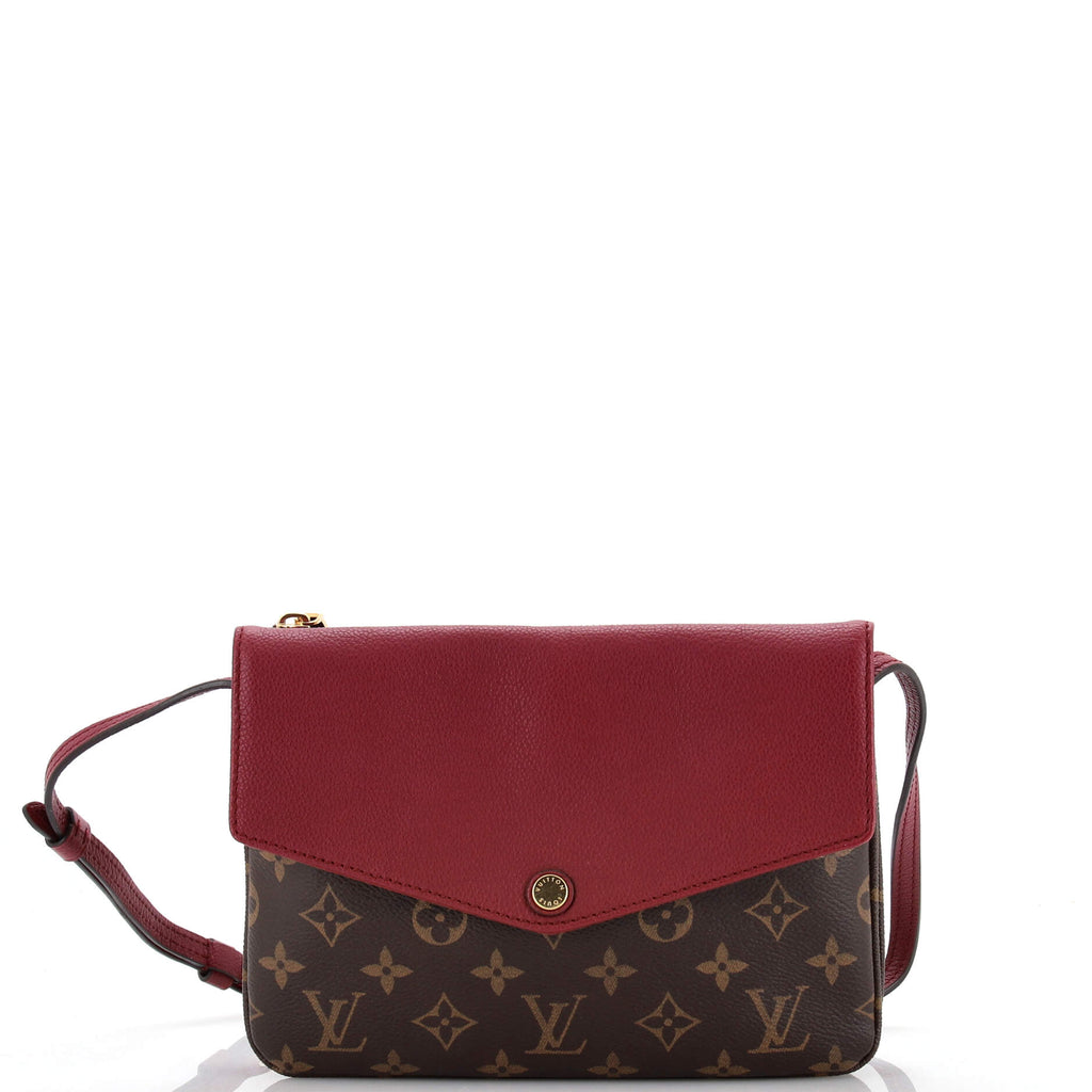 Twice linen crossbody bag Louis Vuitton Brown in Linen  22810845
