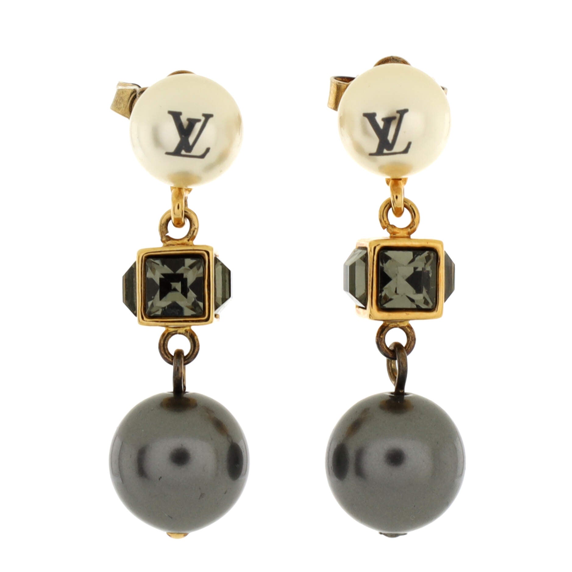 Louis Vuitton Bionic Stud Chains and Rings Earrings Metal Gold 163115298