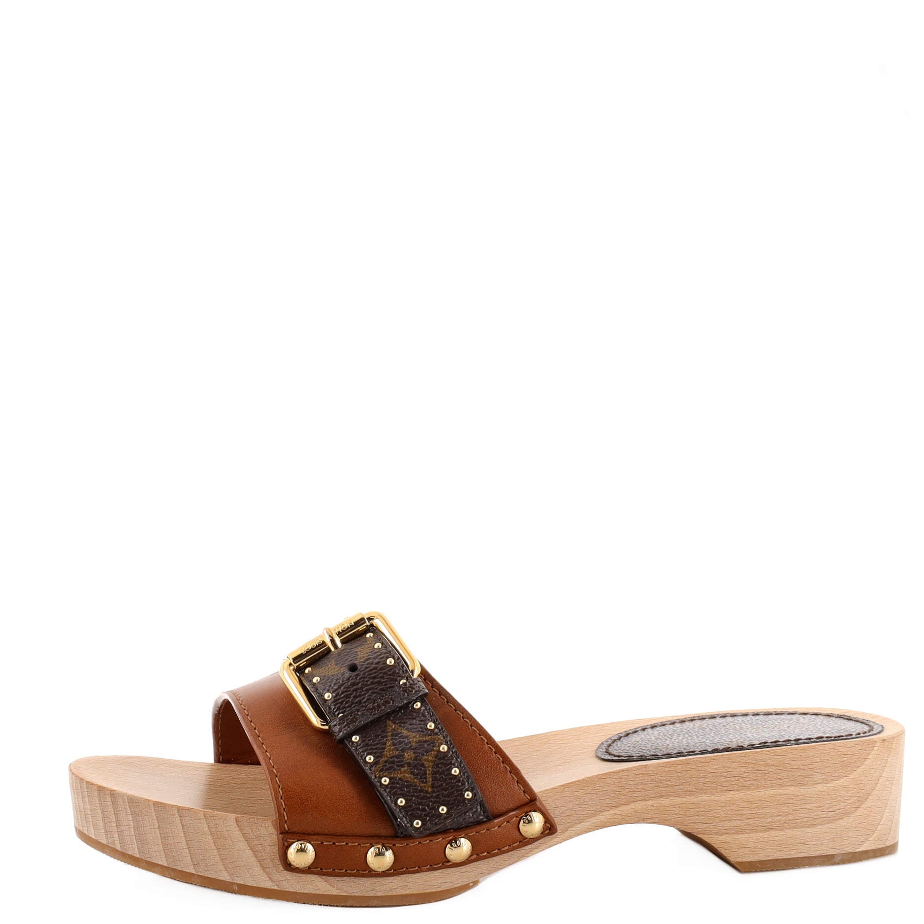 Sandals Louis Vuitton Louis Vuitton Brown Monogram Cottage Mule Sandals