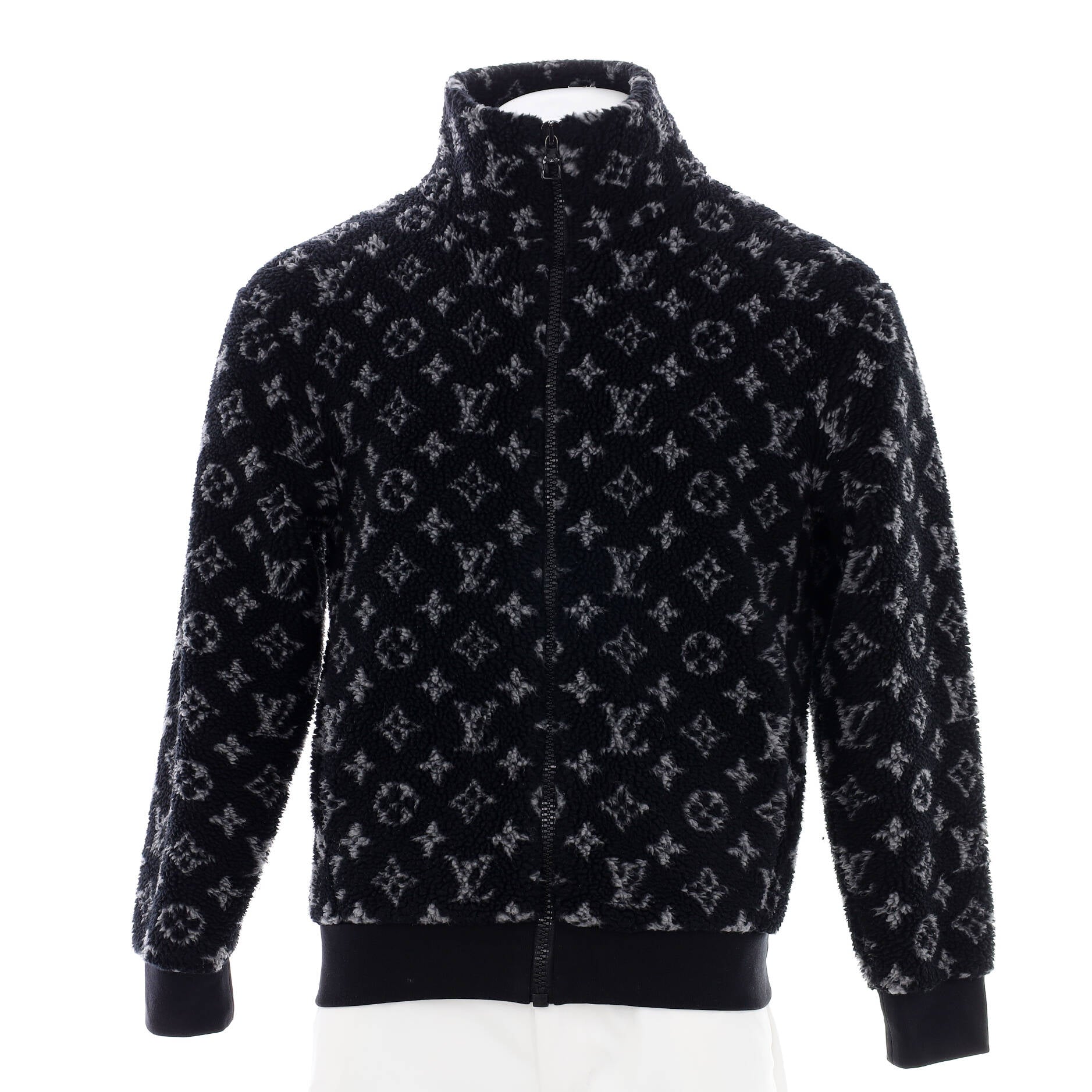 Louis Vuitton Men's S LV x Nigo Jacquared Damier Fleece Blouson Zip Jacket 1110lv1