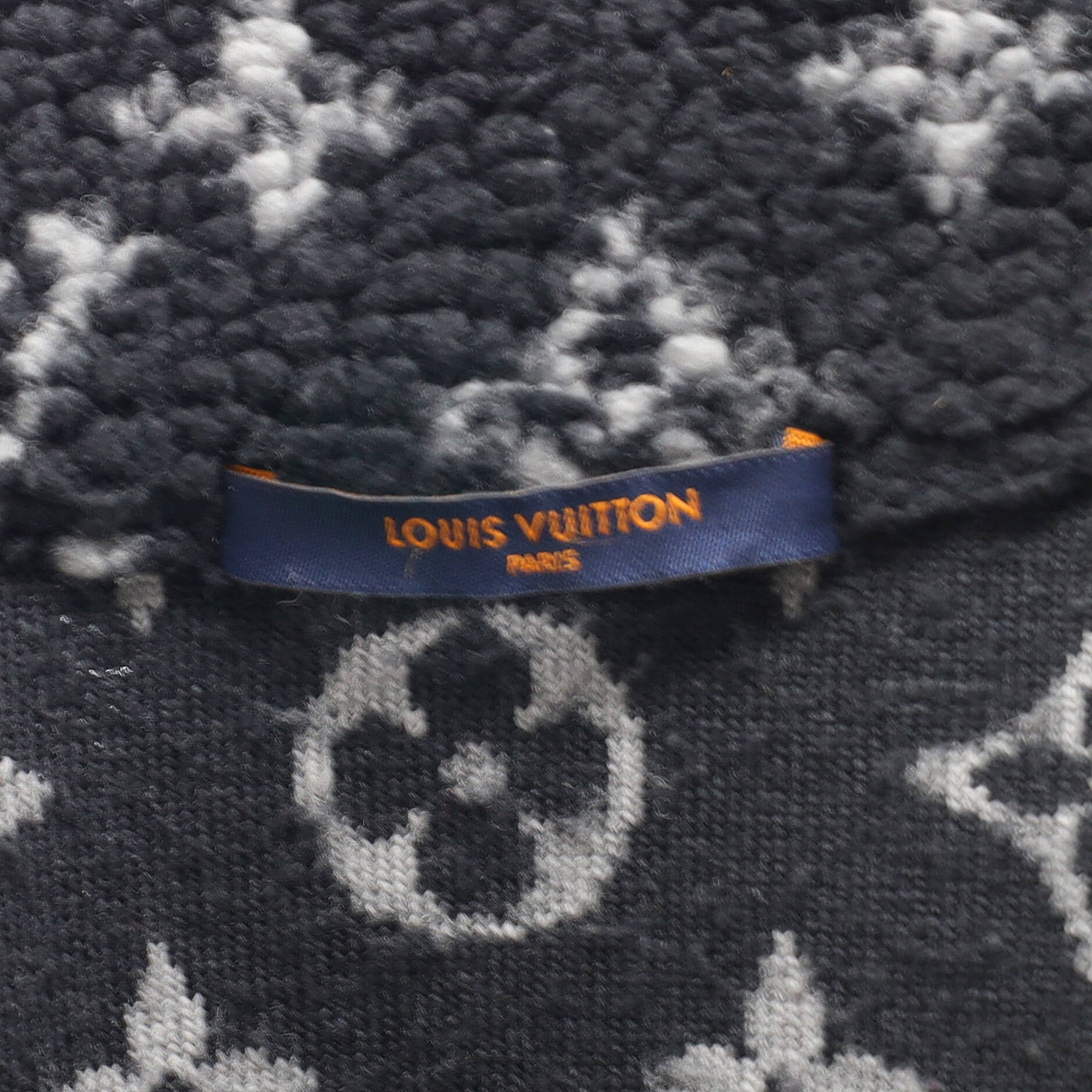 Louis Vuitton Men's Varsity Blouson Jacket Mix Monogram Gradient Leather  and Wool Blue 2107741