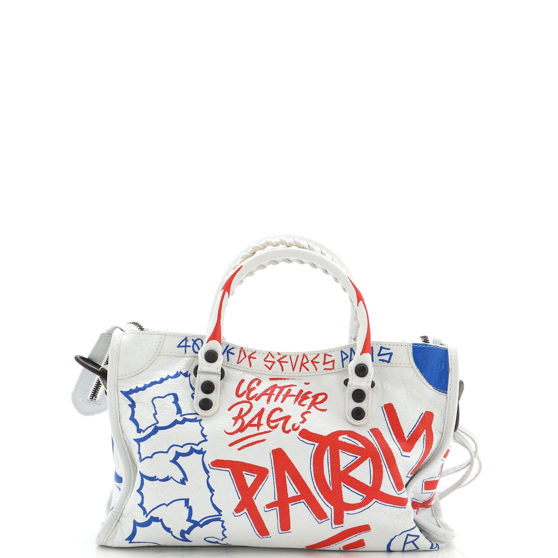 Balenciaga Classic City AJ Small Graffiti Satchel Bag