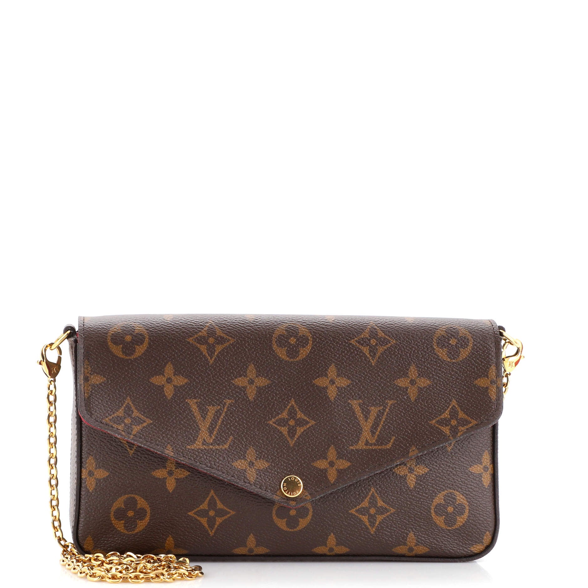 Louis Vuitton Pre-owned Monogram Felicie Strap and Go Shoulder Bag - Brown