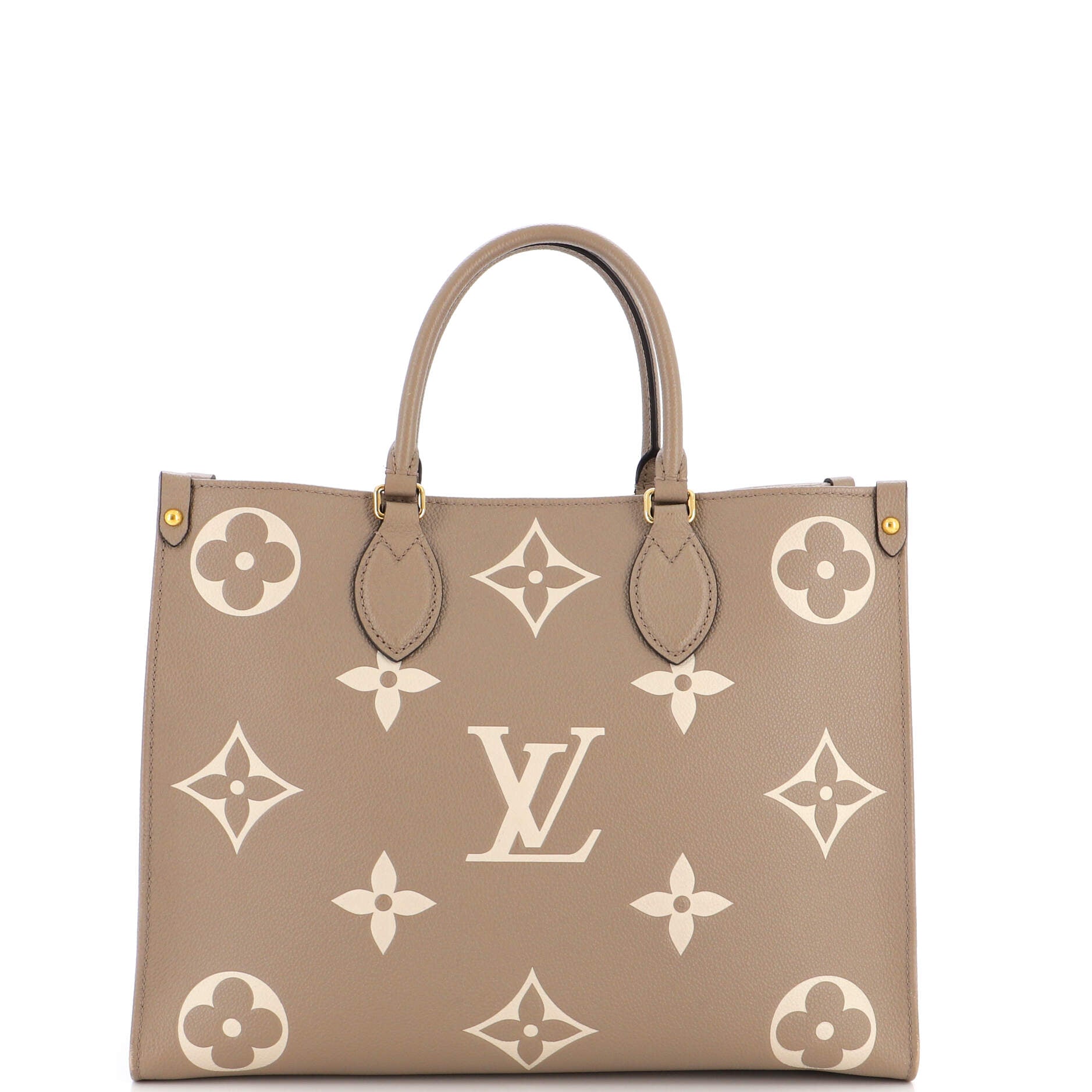 Louis Vuitton, Bags, Louis Vuitton Lockme Bucket Mm Greige Calfskin Bucket  Bag