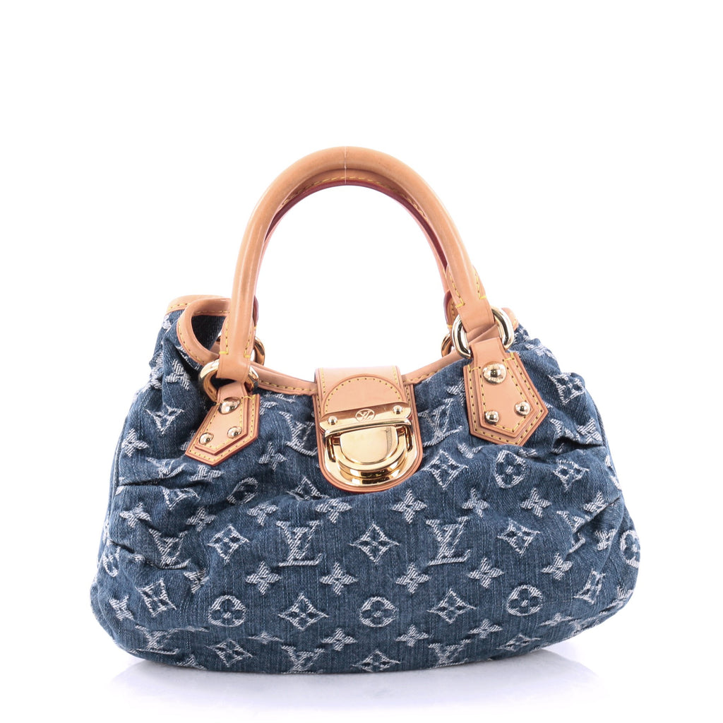 Buy Louis Vuitton Pleaty Handbag Denim Small Blue 2138301 – Trendlee