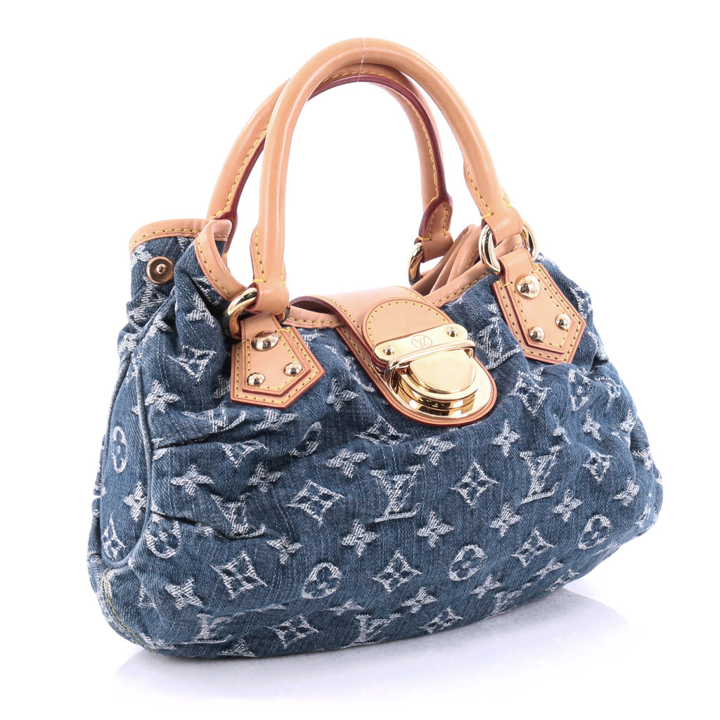 Buy Louis Vuitton Pleaty Handbag Denim Small Blue 2138301 – Rebag