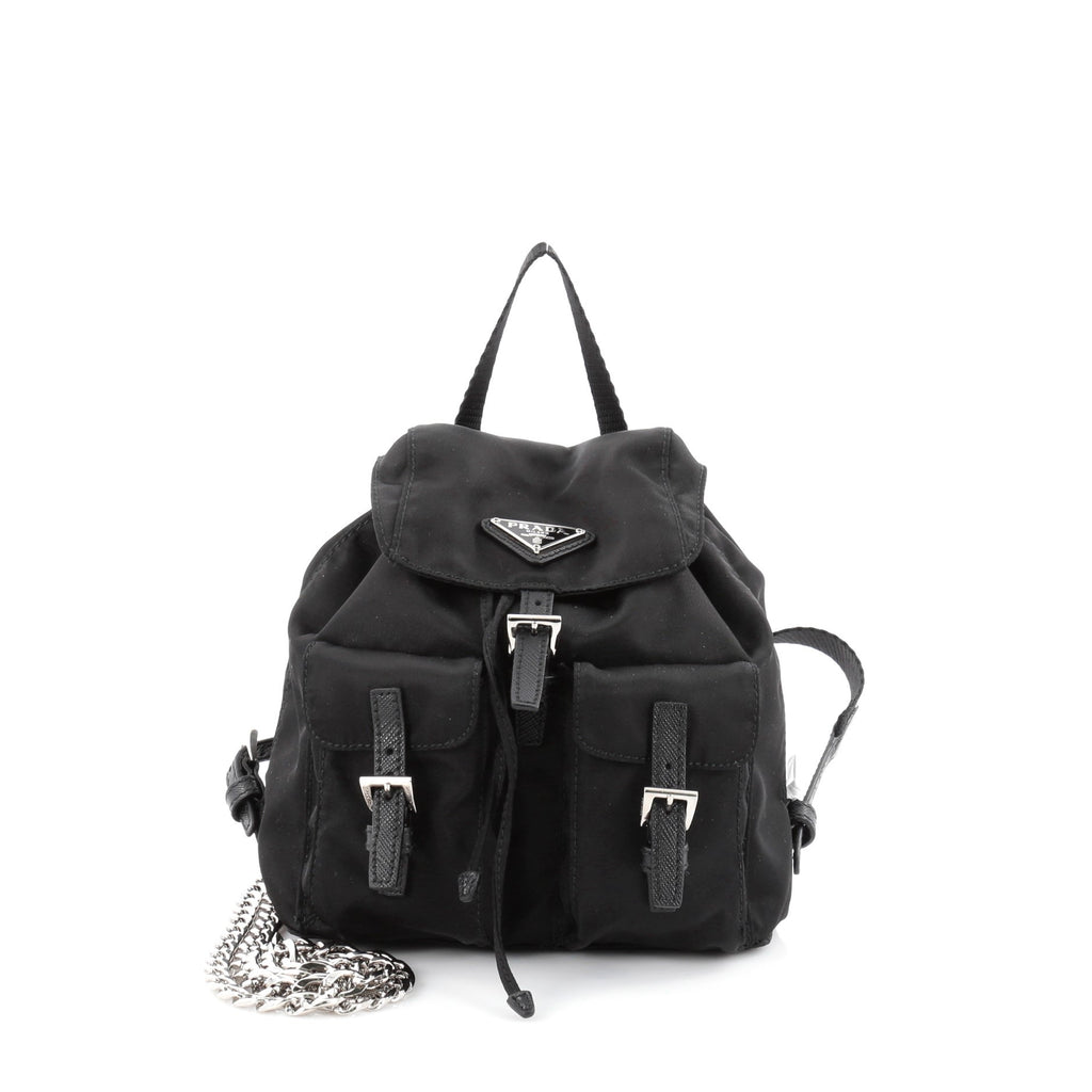 prada chain backpack