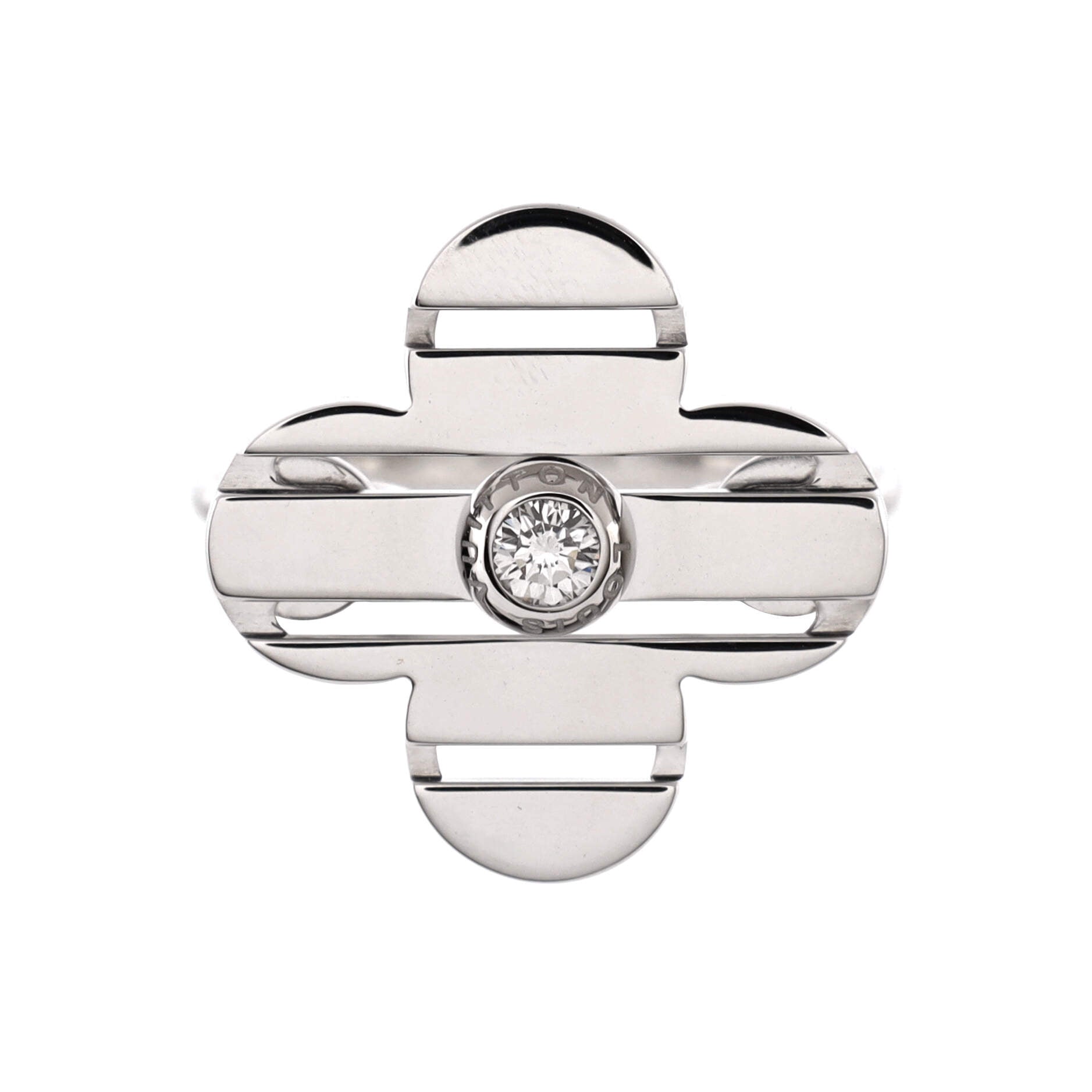 LOUIS VUITTON Flower Full Ring M Silver 543401