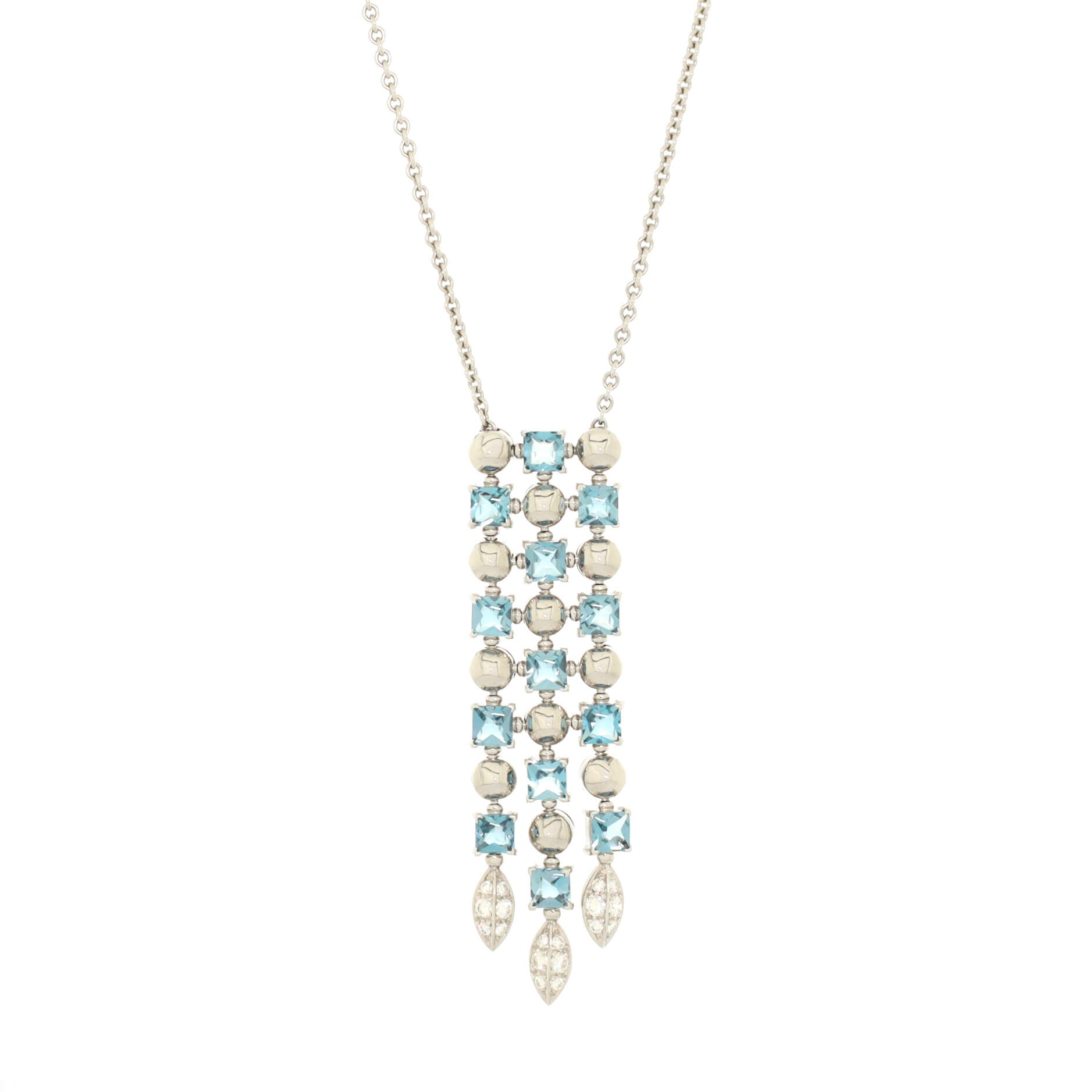 Lucea 3 Row Drop Pendant Necklace