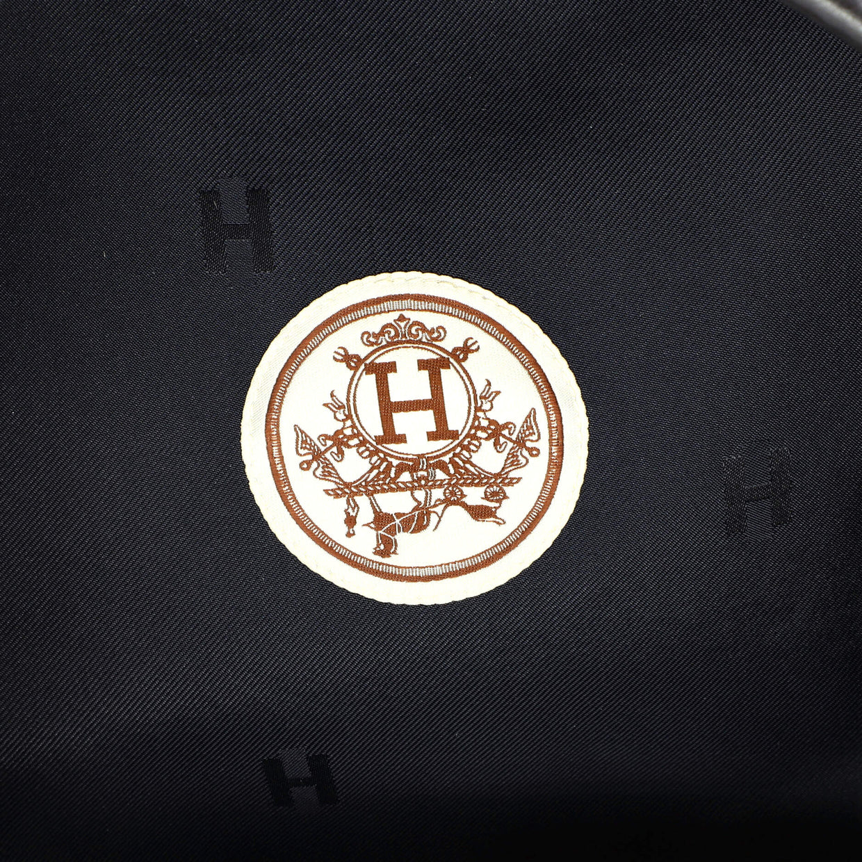 Hermes Saint-Honore Charms Beret Embroidered Cashmere with Leather