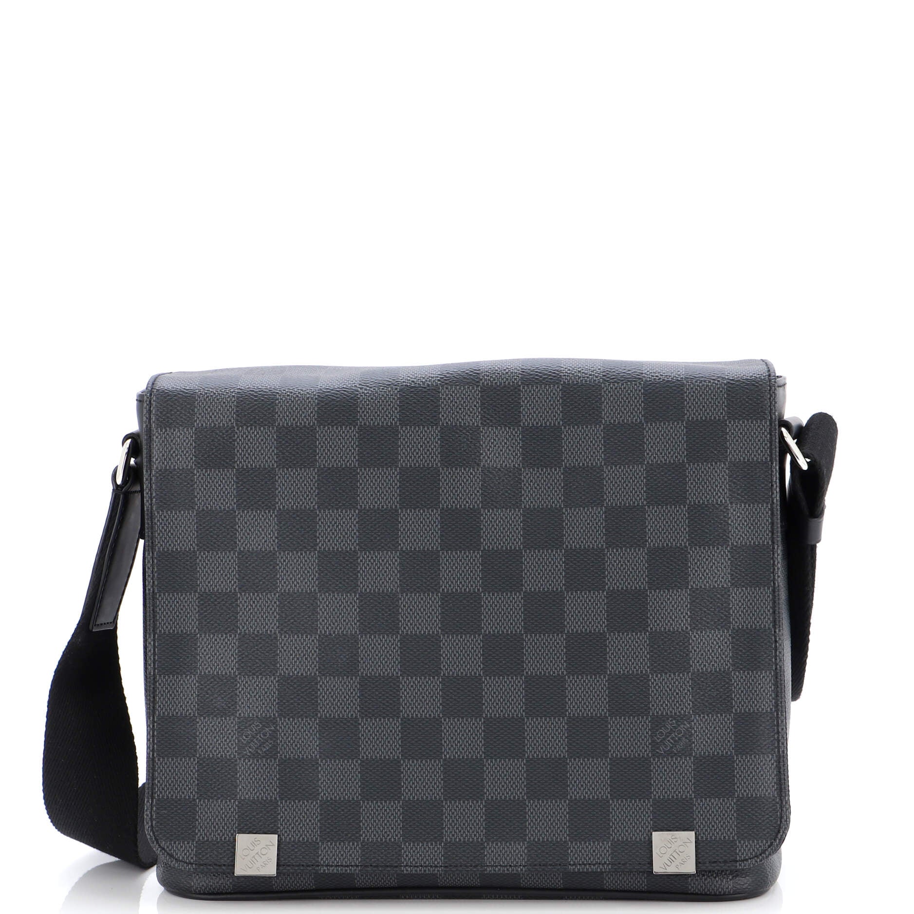 Louis Vuitton // Black Damier Graphite District PM Messenger Bag