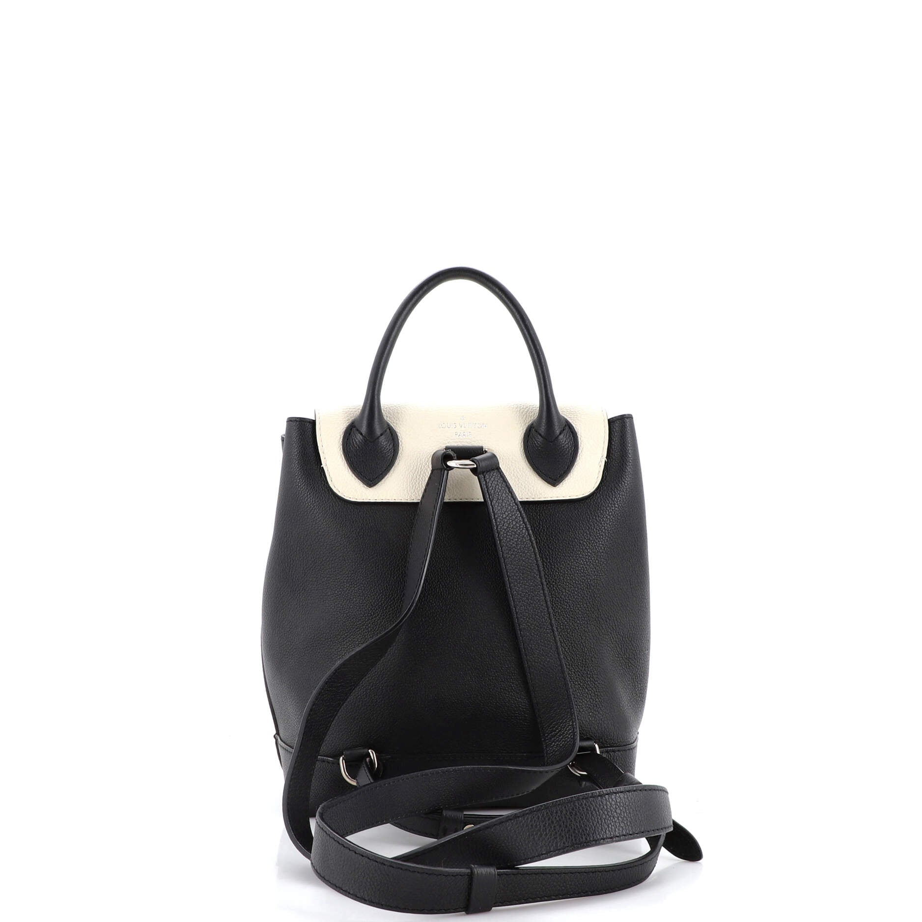 Louis Vuitton Black Floral Pebbled Leather Lockme II BB Bag