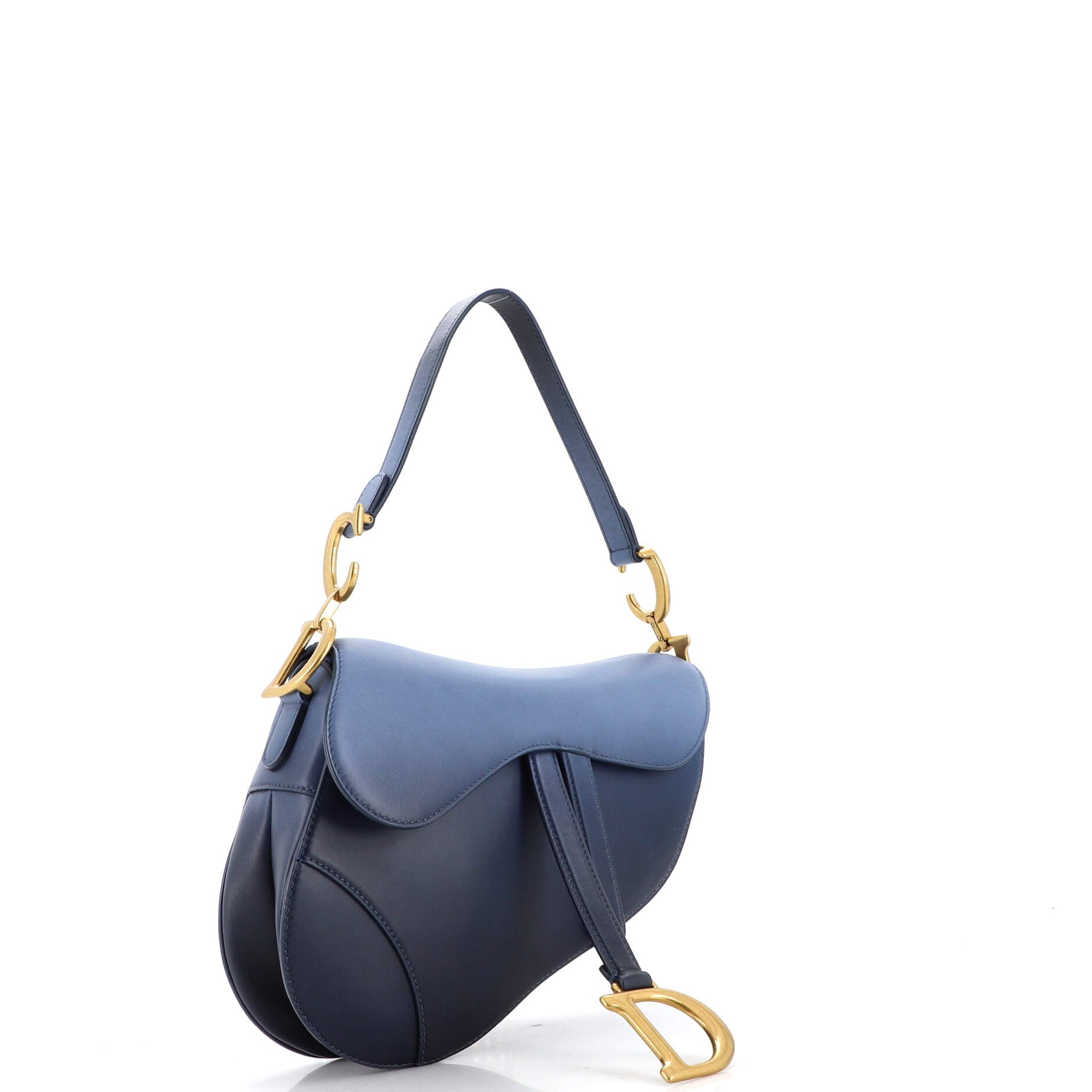 Dior Saddle Medium Leather Denim Blue