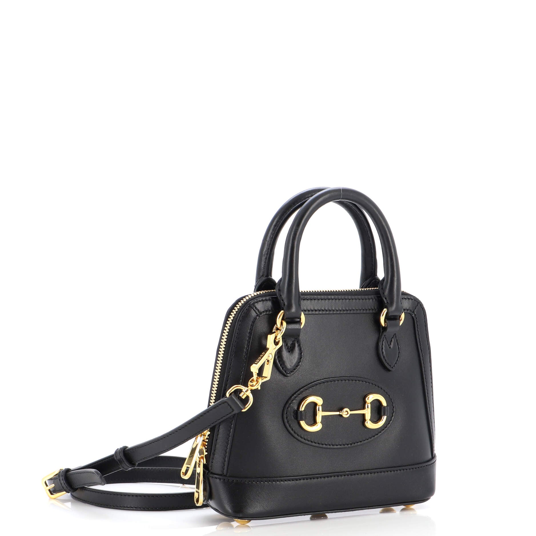 Gucci Horsebit 1955 Mini Bag Black+White