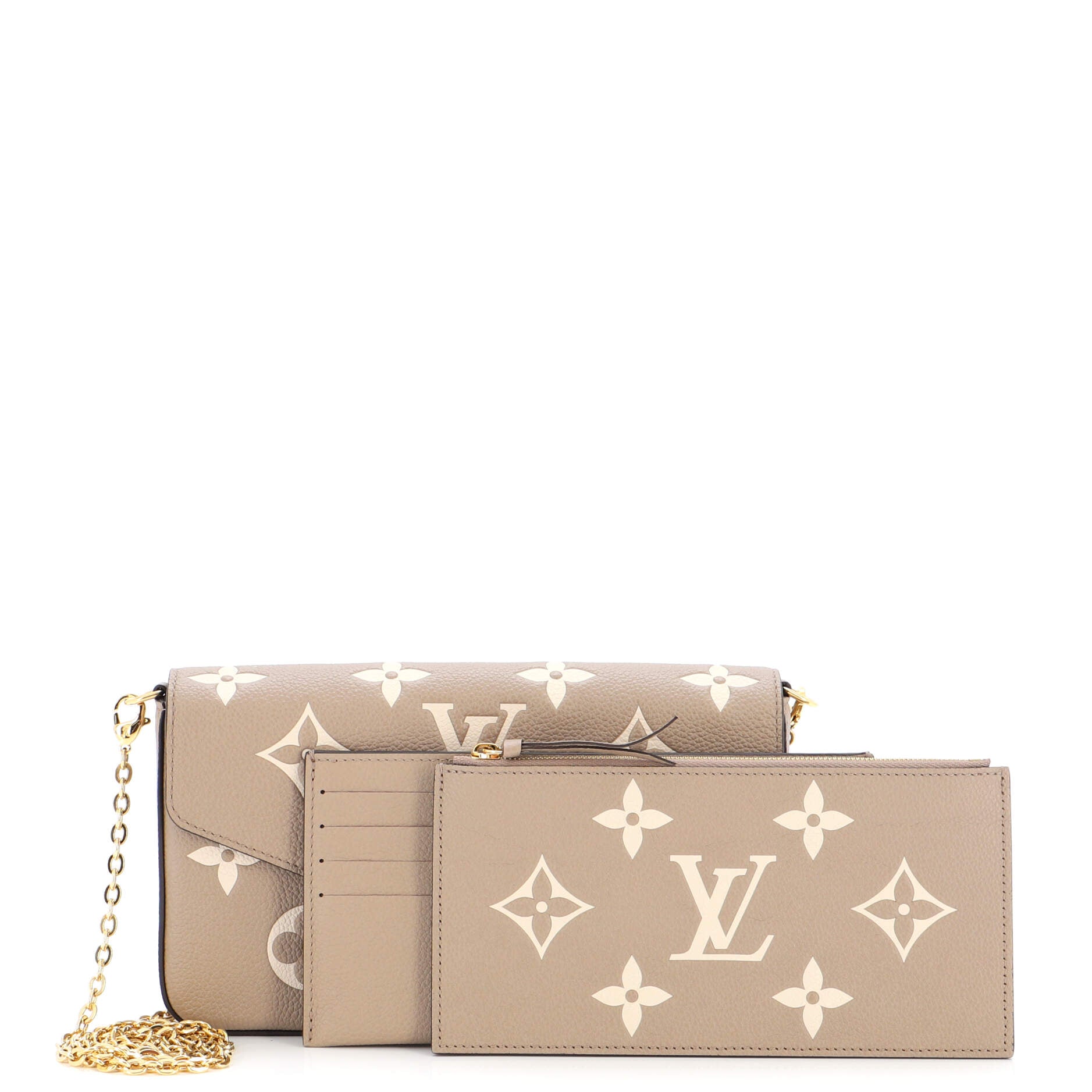 Louis Vuitton, Bags, Louis Vuitton Favorite Nm Handbag Bicolor Monogram  Empreinte Giant Neutral