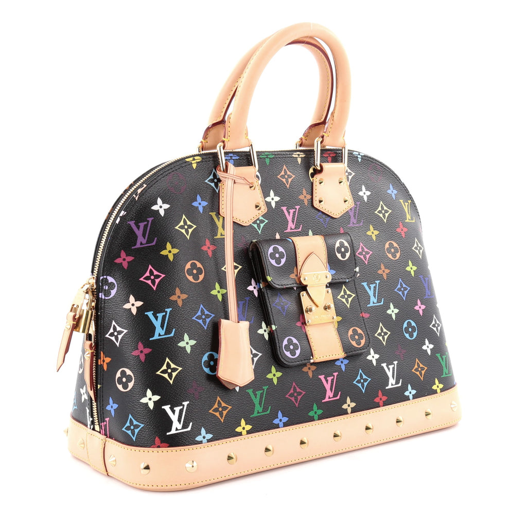 Buy Louis Vuitton Alma Handbag Monogram Multicolor GM Black 2164301 – Rebag