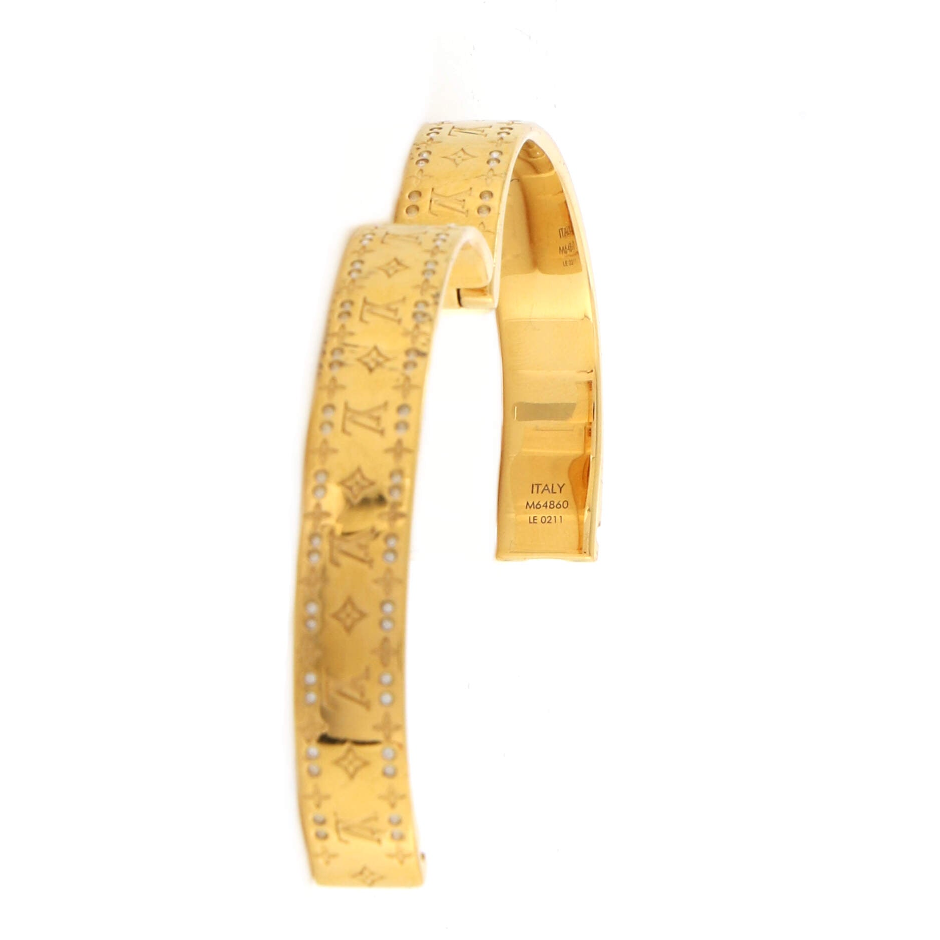 Shop Louis Vuitton Nanogram strass bracelet (M64860) by