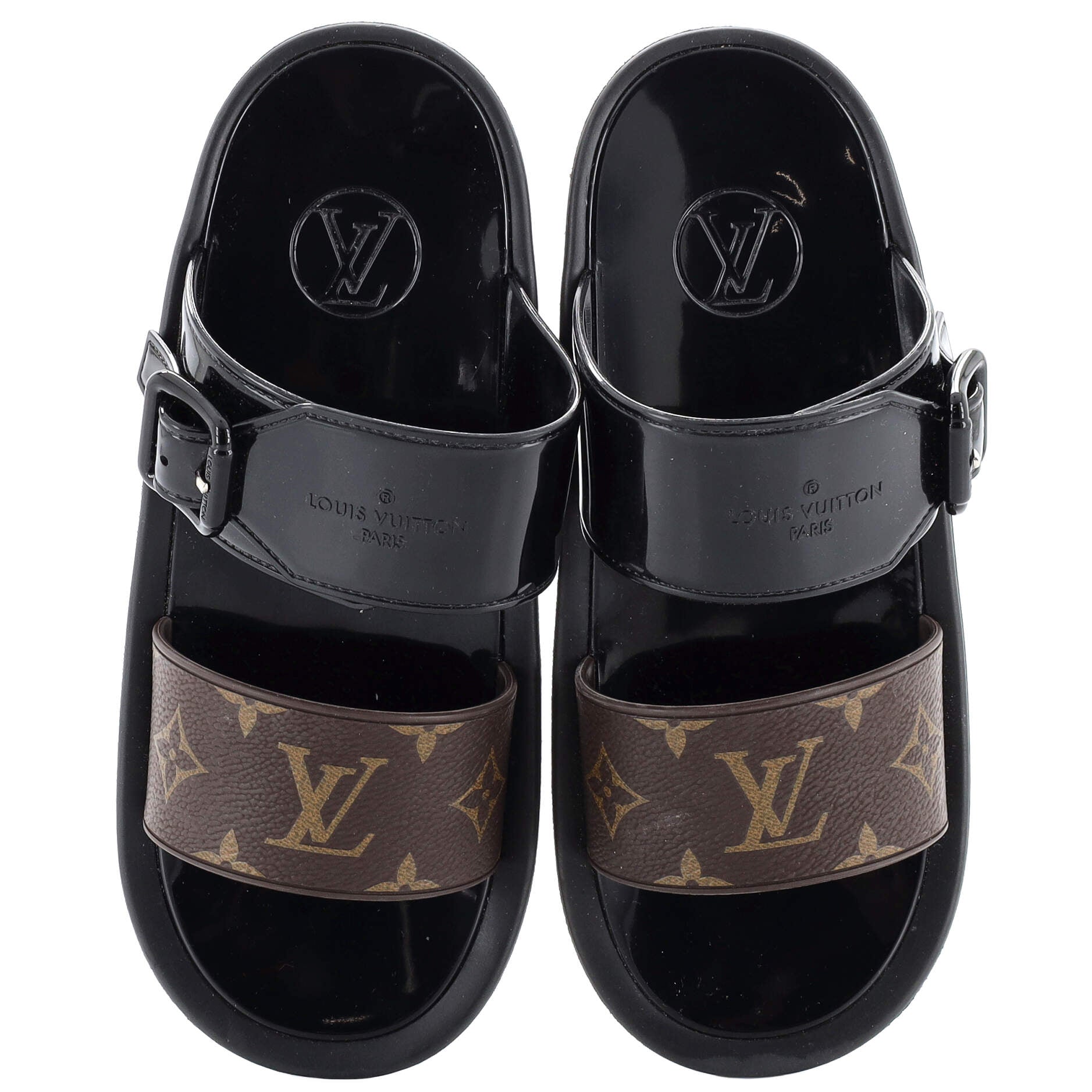 Louis Vuitton Women's Paseo Flat Comfort Sandal Studded Monogram