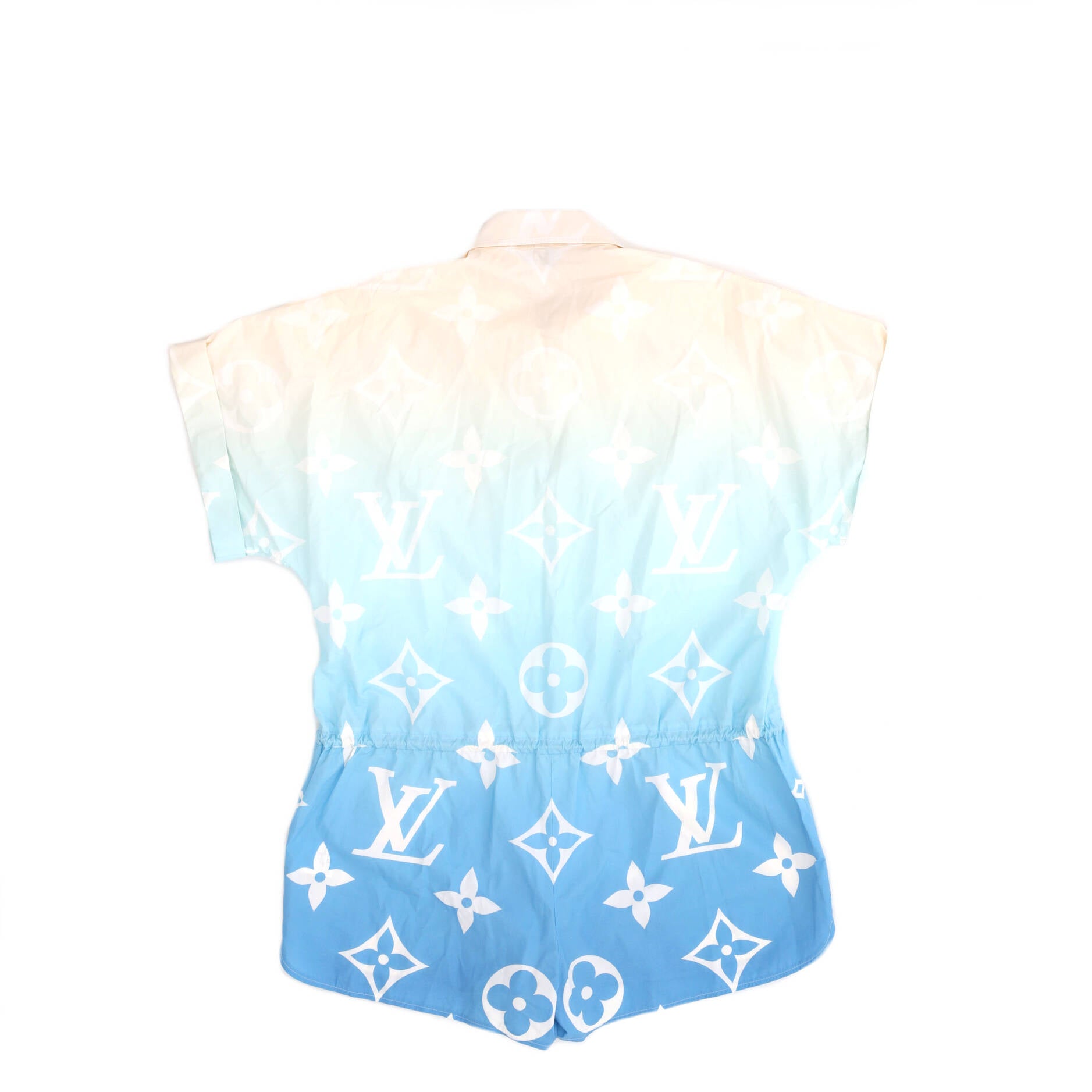 Louis Vuitton MONOGRAM Blue lagoon monogram relaxed fit shirt