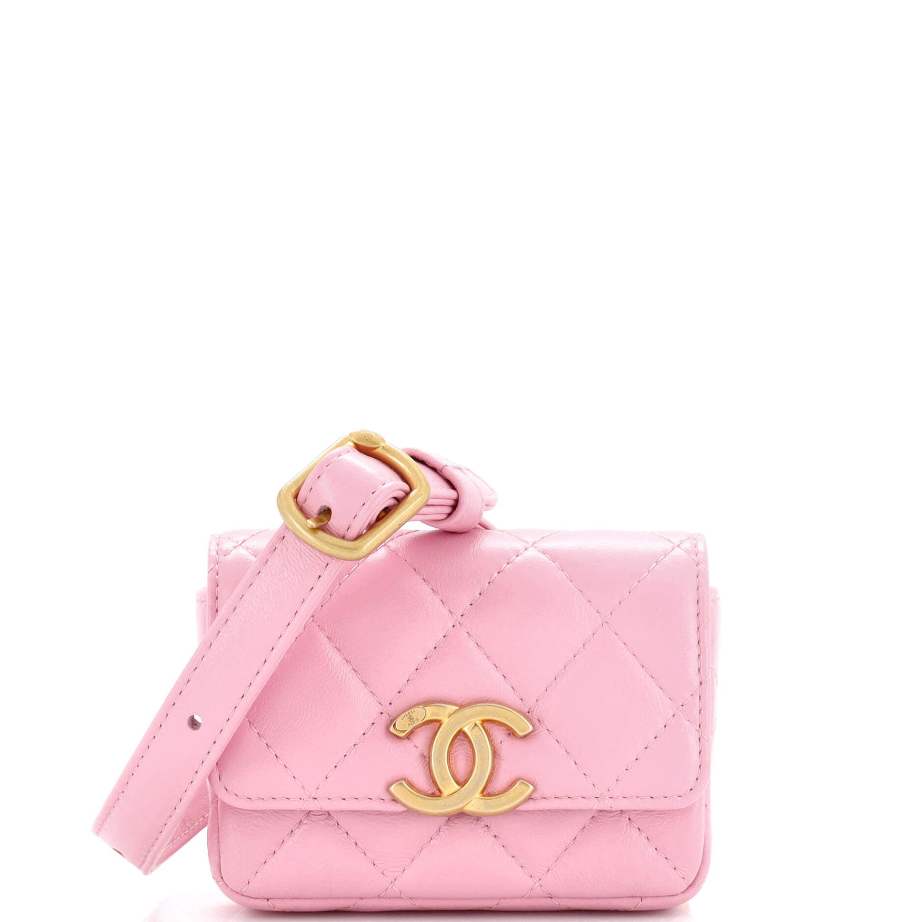 chanel bag with chanel written on top