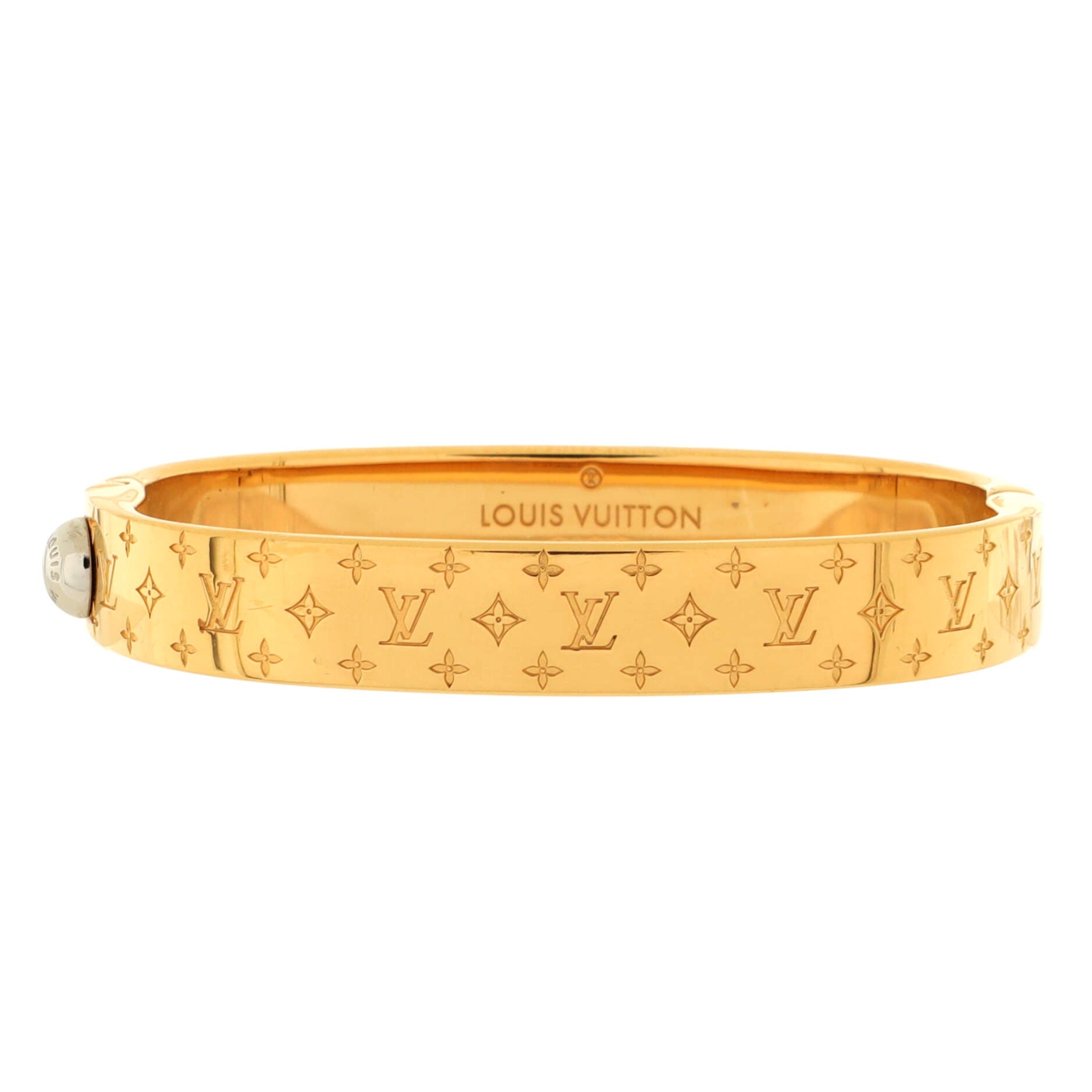 Louis Vuitton MONOGRAM PILLOW NANOGRAM BRACELET Gold Size S