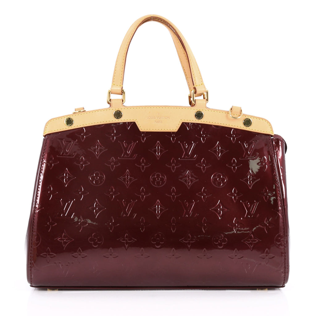 Buy Louis Vuitton Brea Handbag Monogram Vernis MM Red 2172303 – Rebag