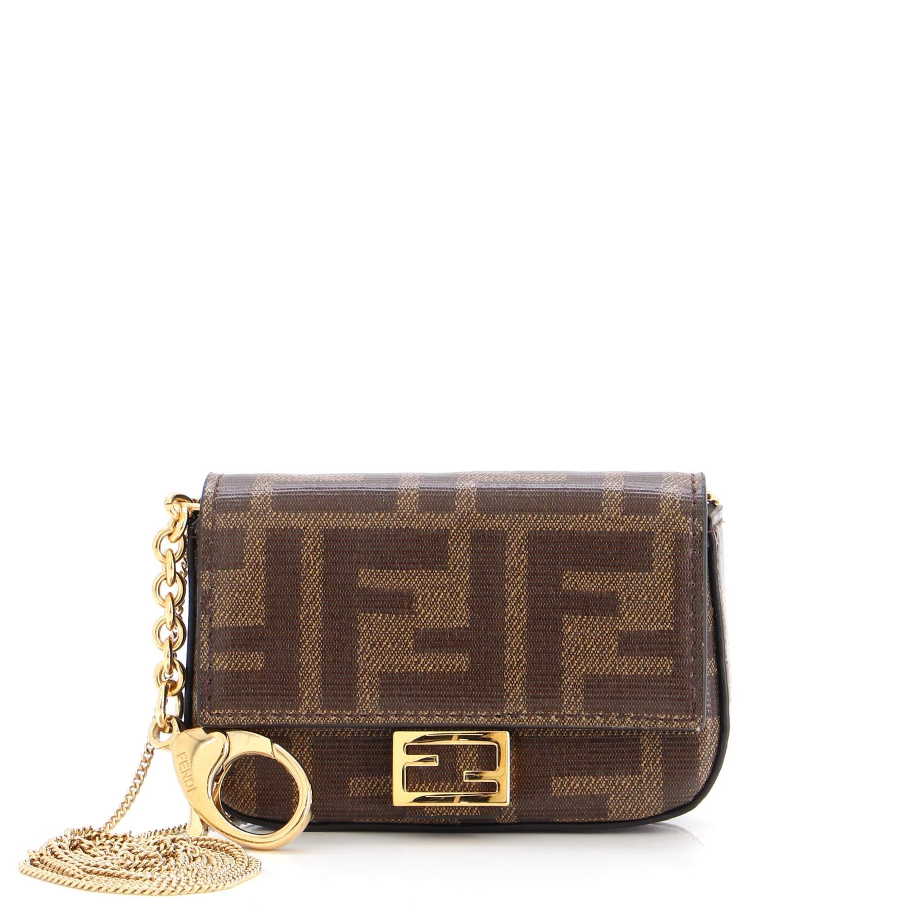 Fendi Camera Case Bag Zucca Coated Canvas and Leather Small Black, Yellow